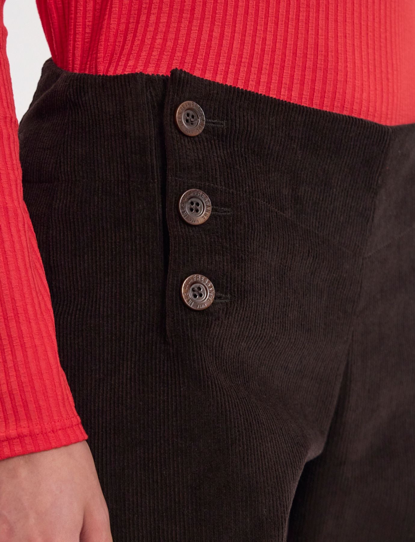 Pantalone Gabriel de terciopelo marrón millerighe