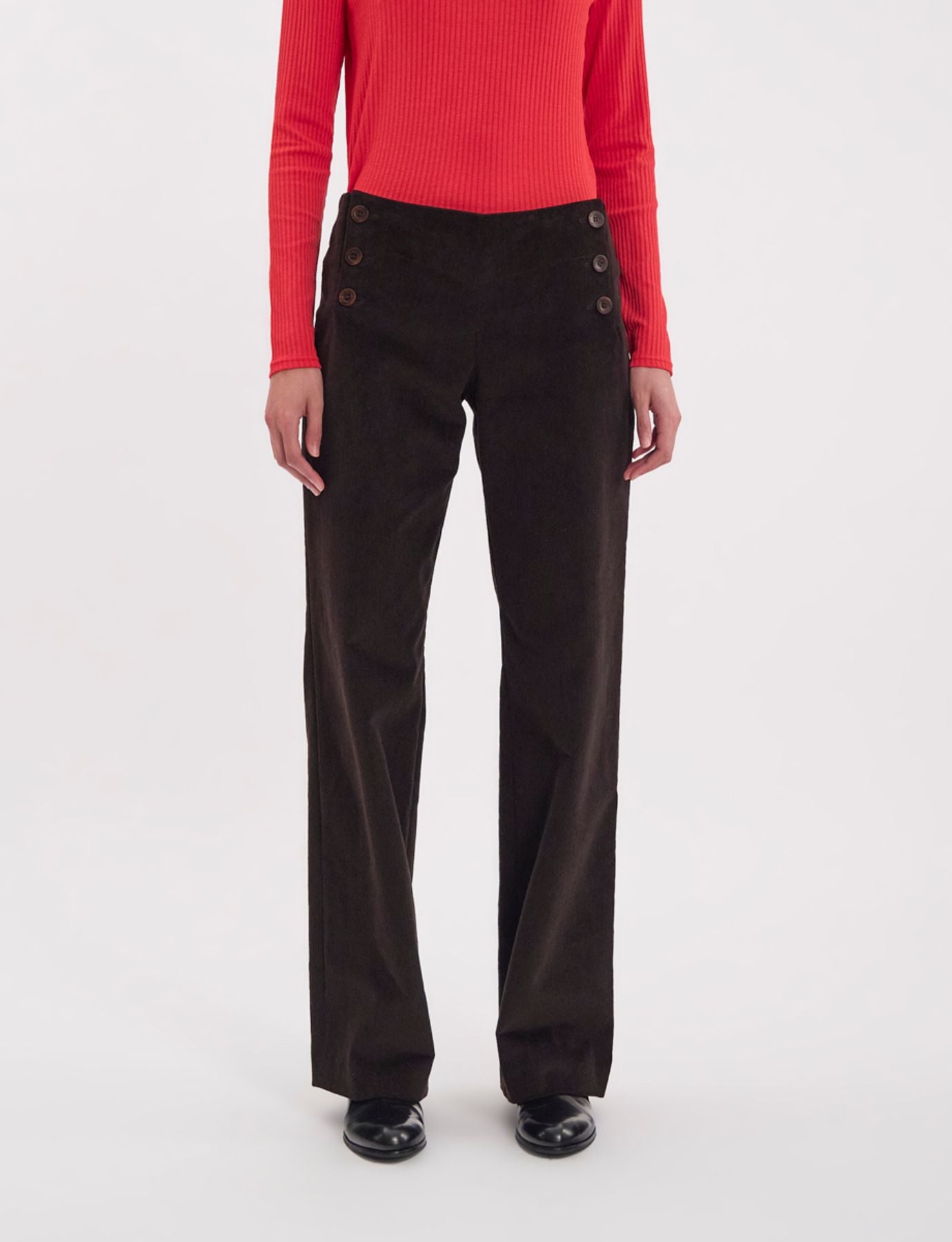 Pantalone Gabriel de terciopelo marrón millerighe