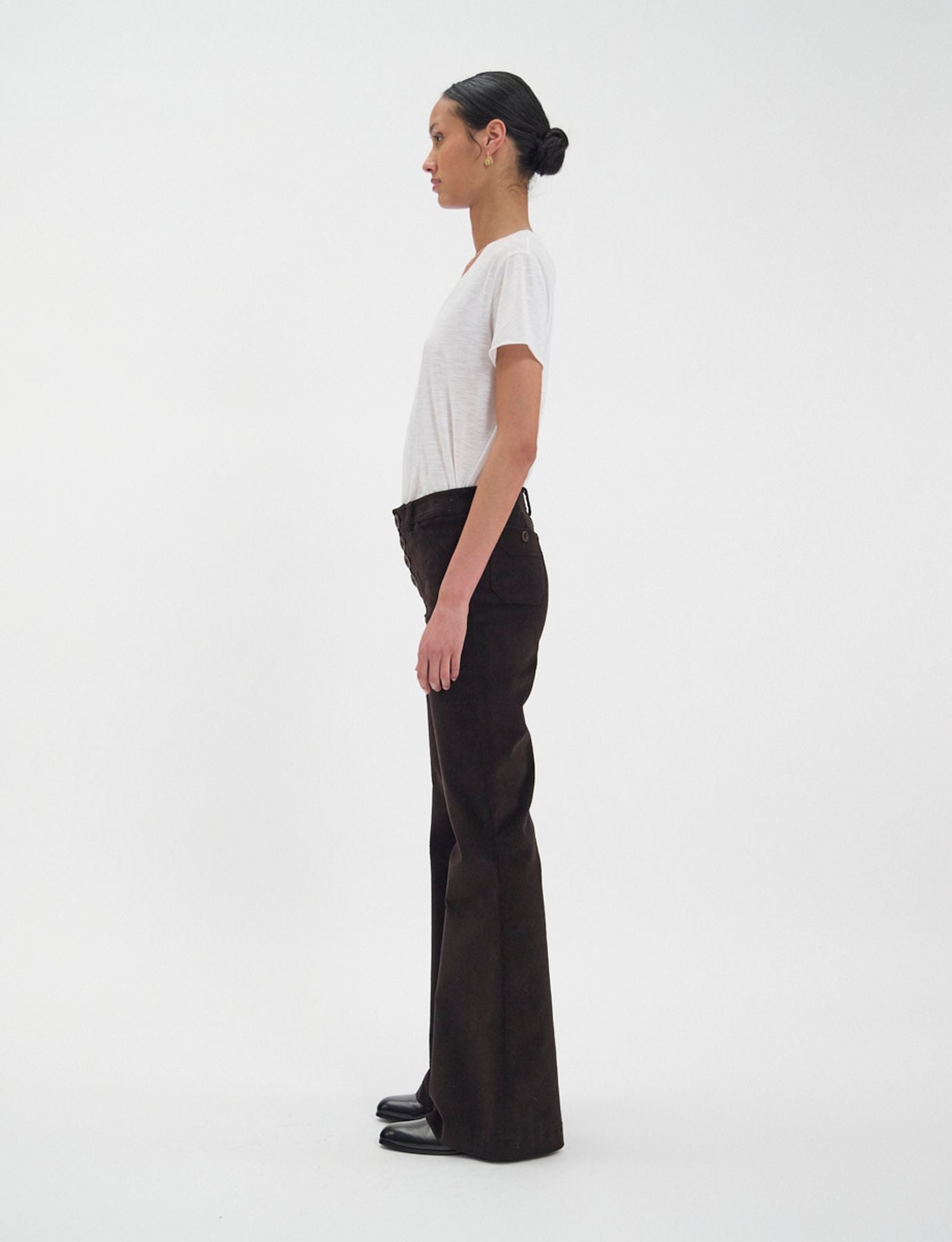 Pantaloni Charlotte in velluto millerighe marrone
