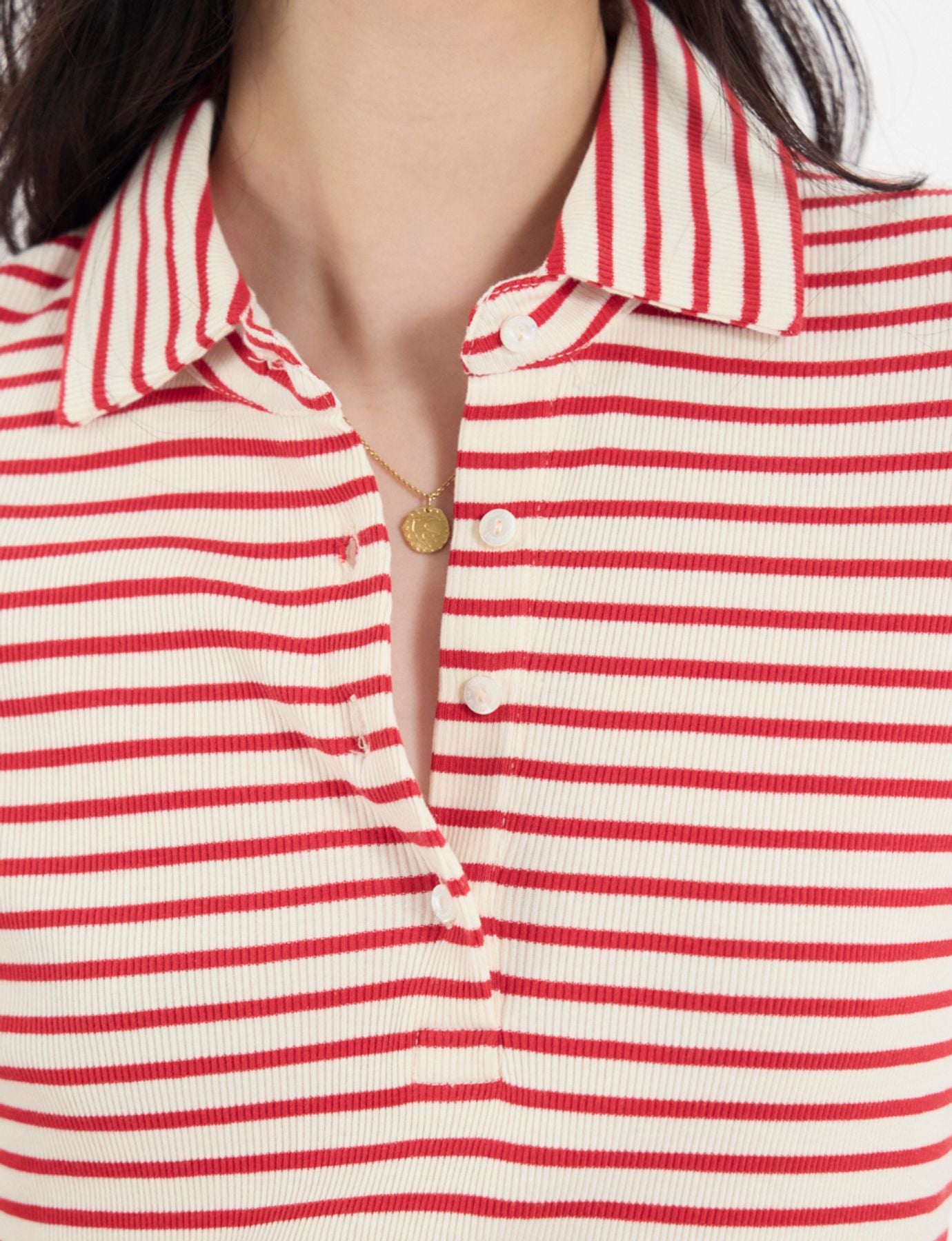 Romane dress in red organic cotton