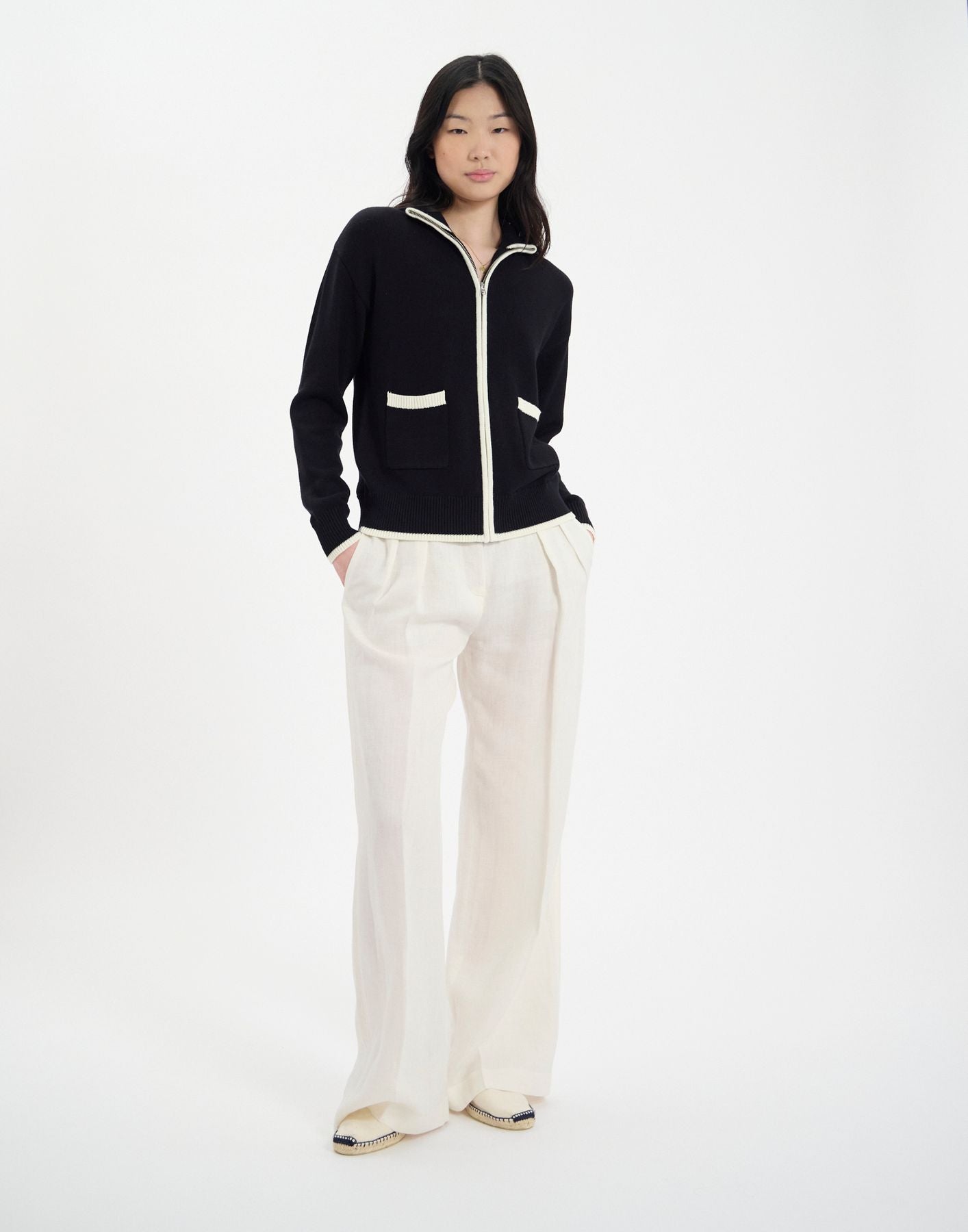 Cardigan Atticus in cotone nero