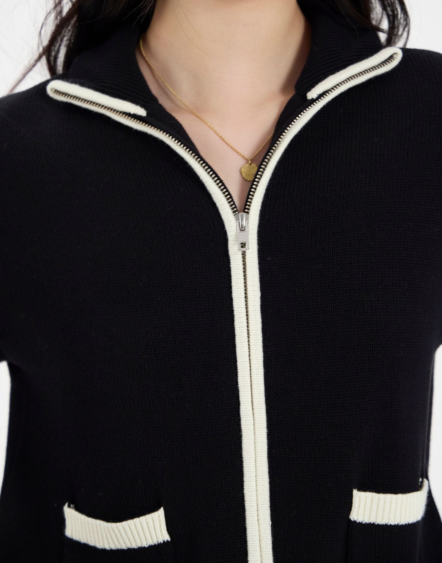 Cardigan Atticus in cotone nero