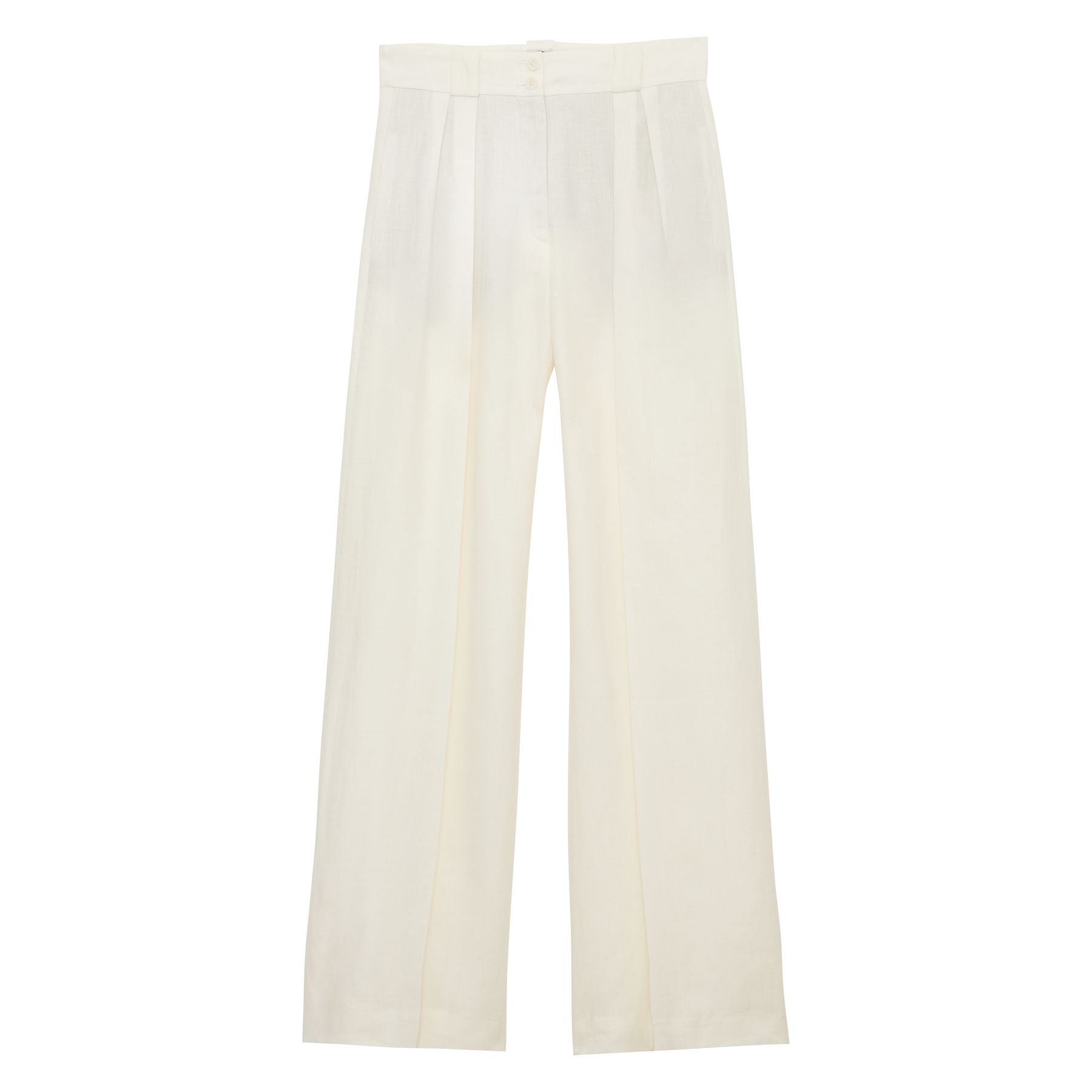 Pantalon Marlène en lin blanc