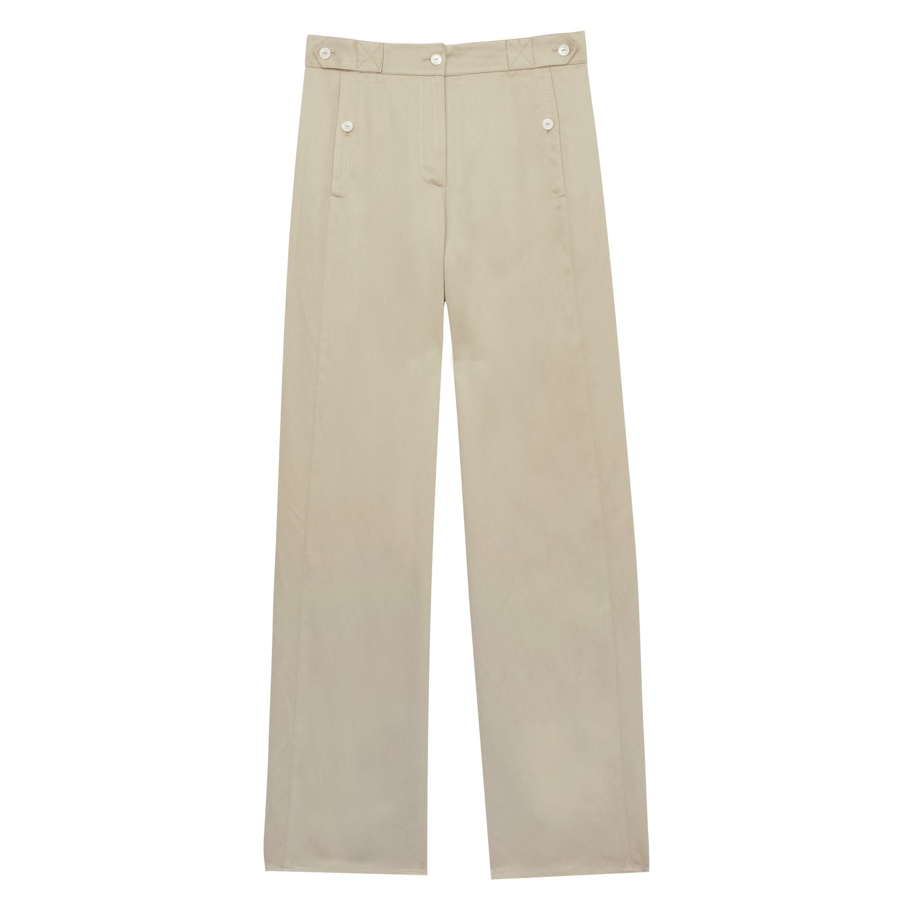Pantalón con pinzas Piotr en mezcla de lino dorado