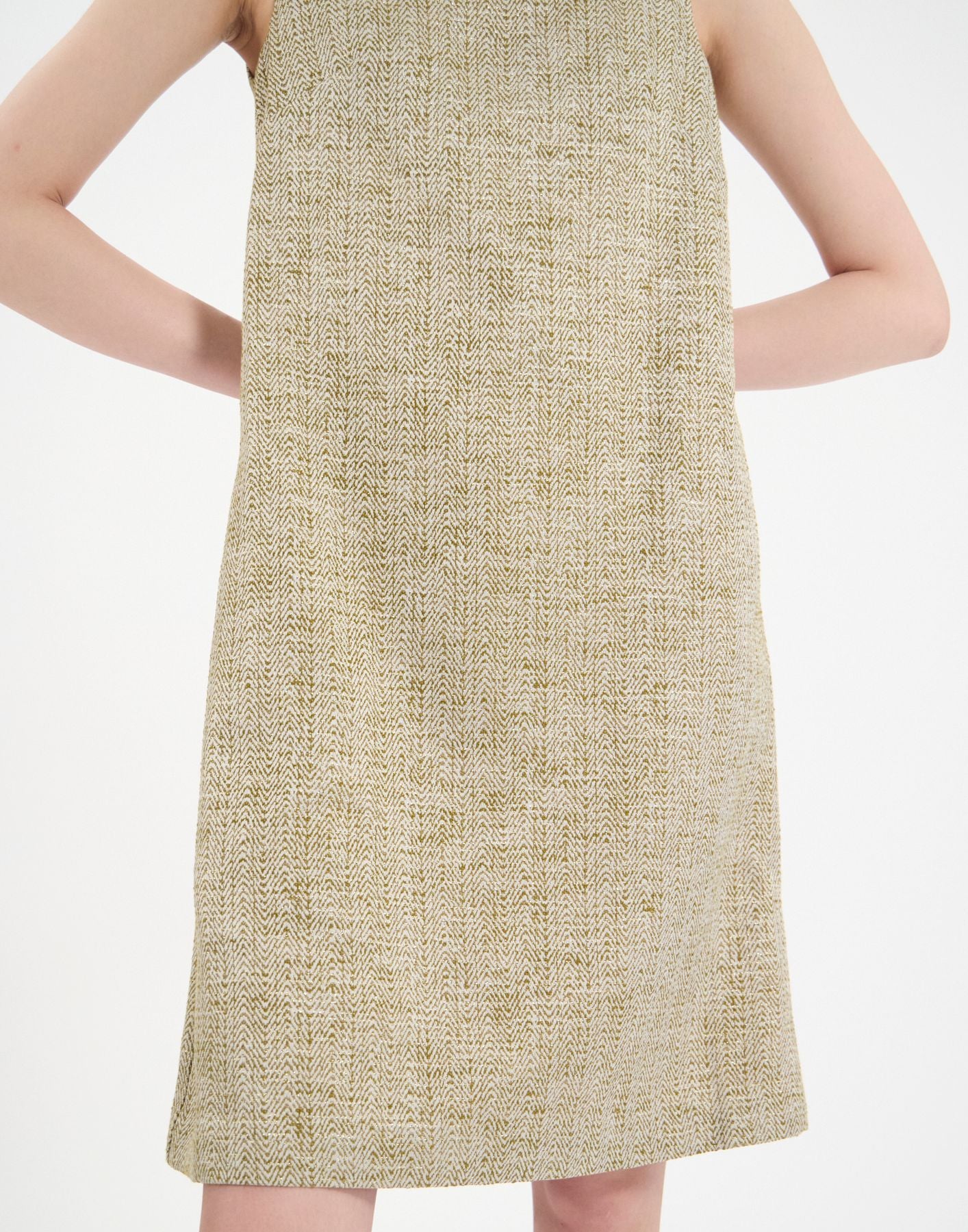 Vestido Madeleine en mezcla de algodón dorado