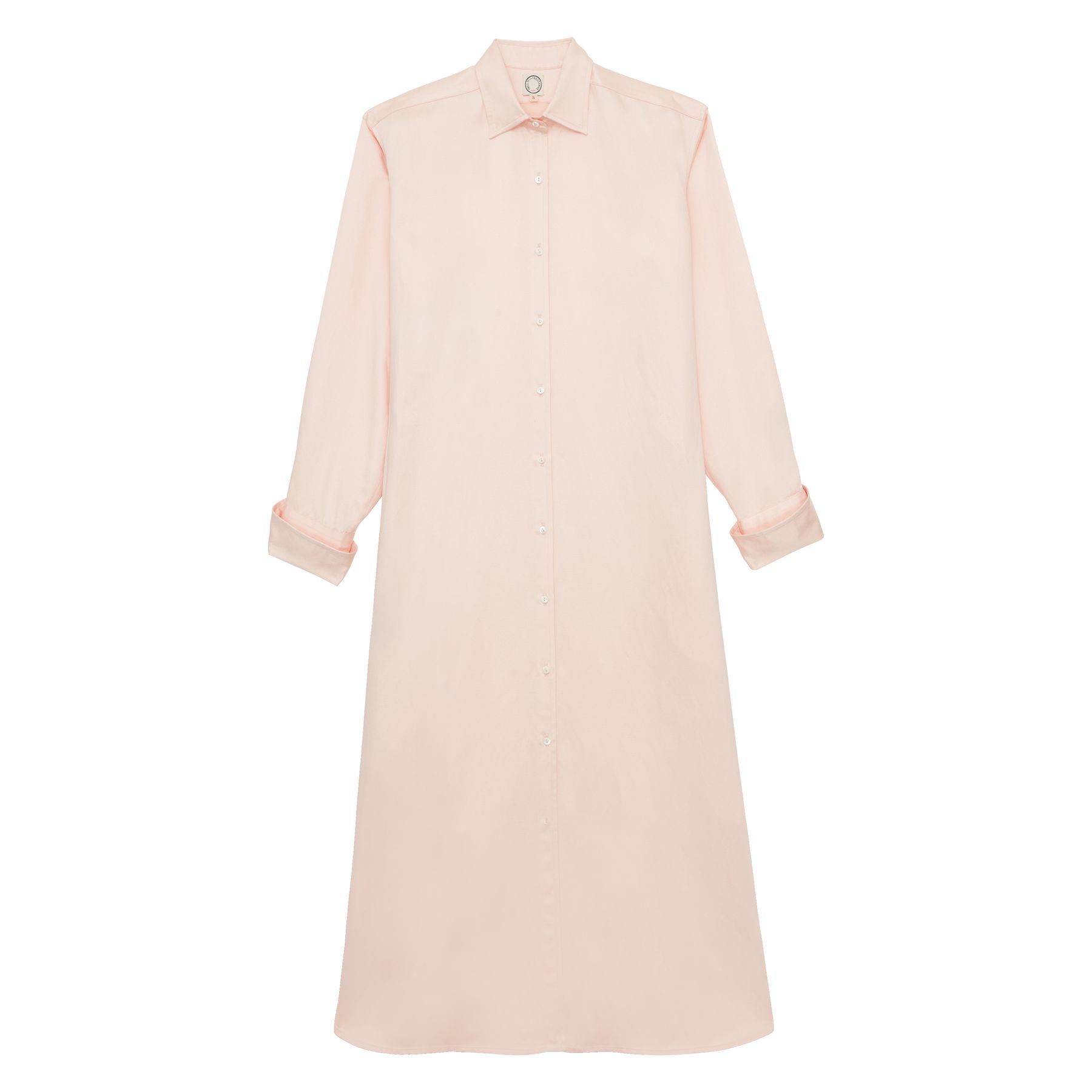 Douglas-Kleid aus Leinen und Viskose in blassem Rosa