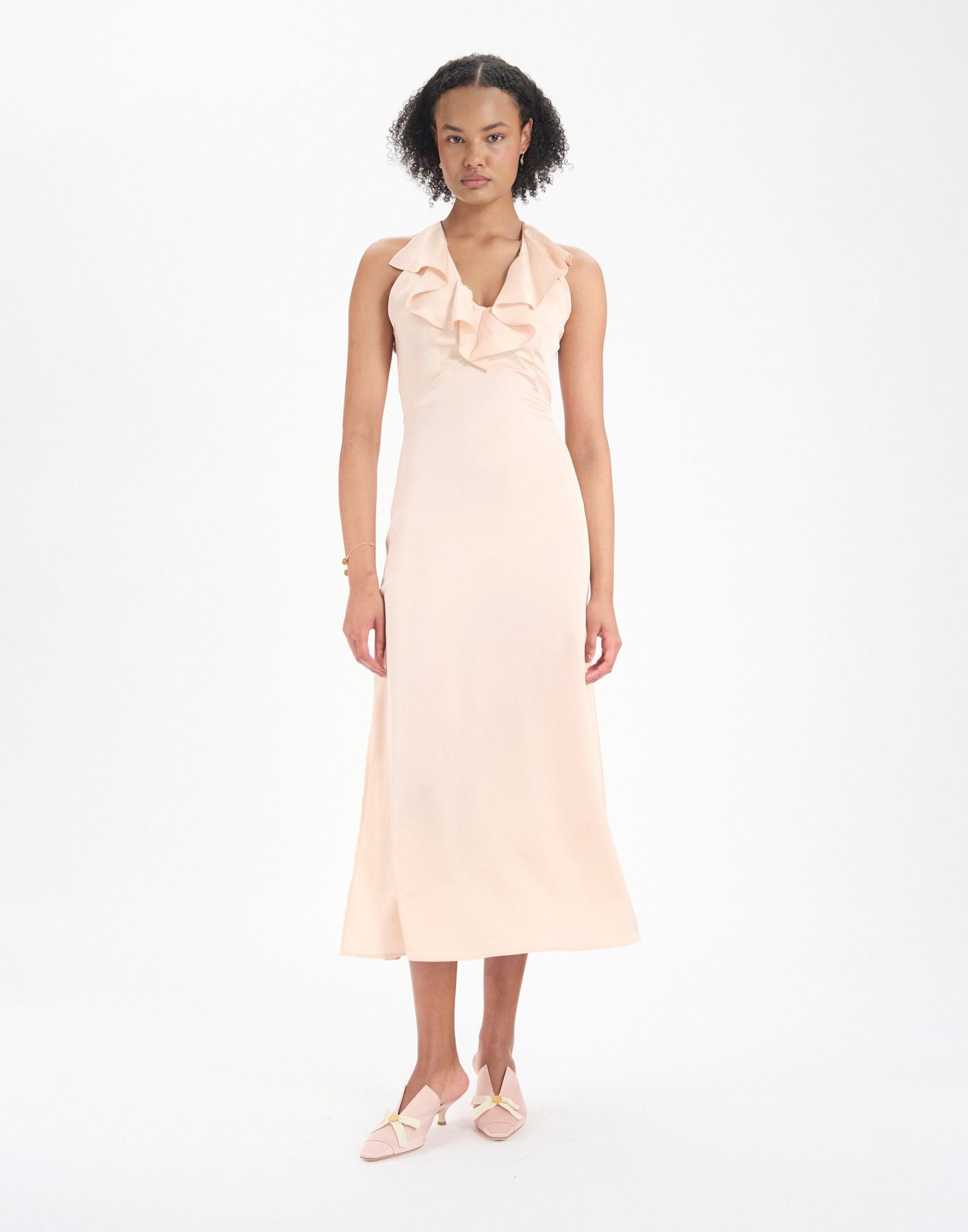 Vestido rosa pálido Victorine