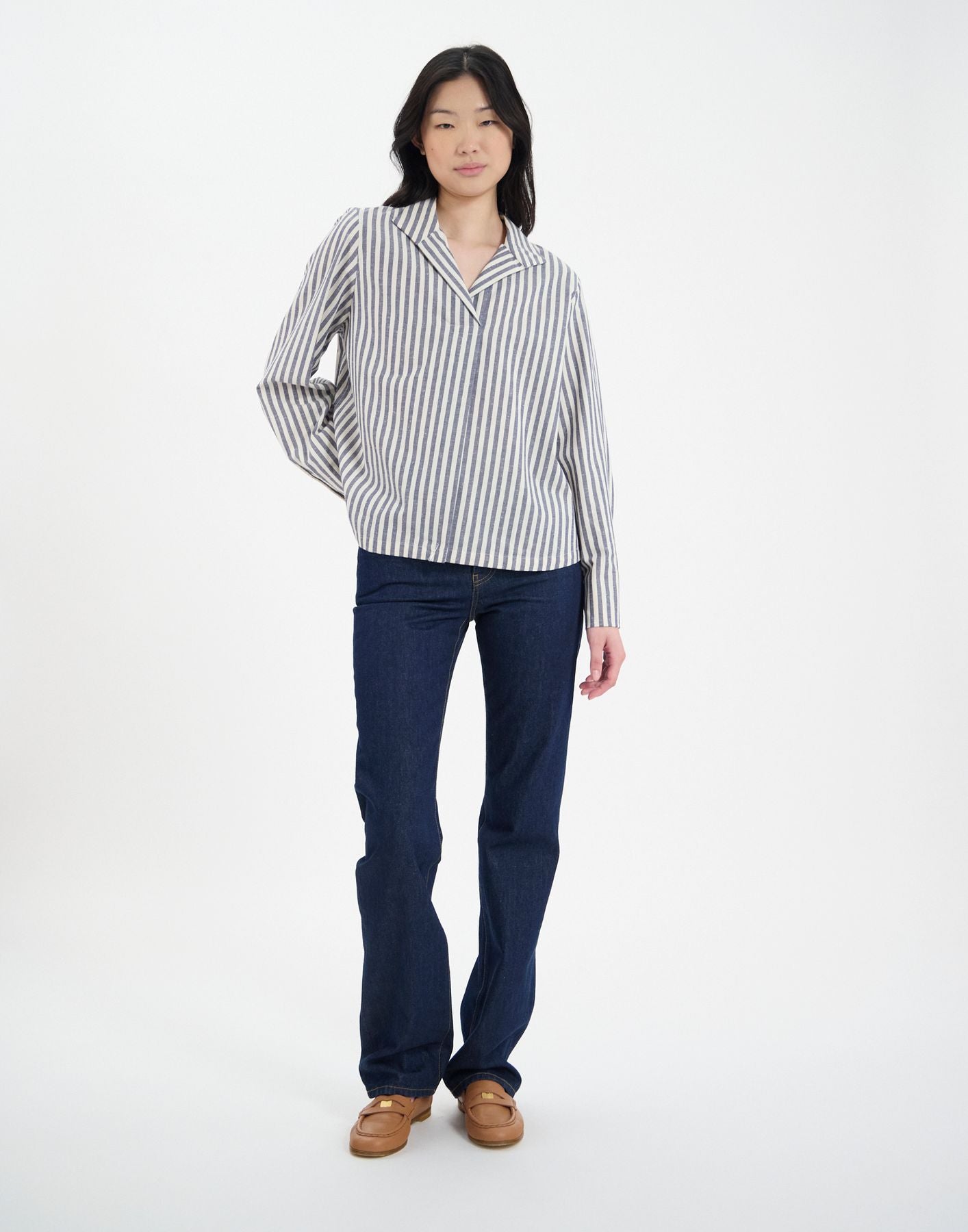 Top Noa in cotone blu