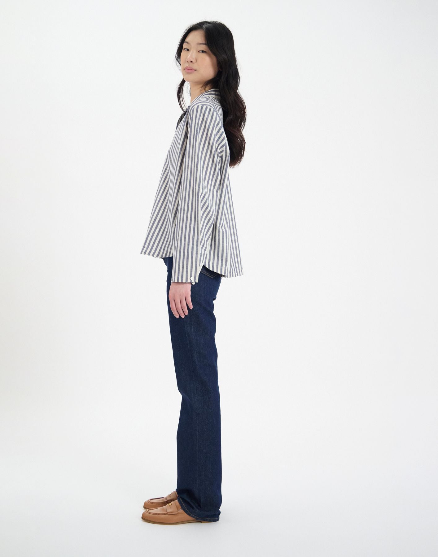 Top Noa in cotone blu