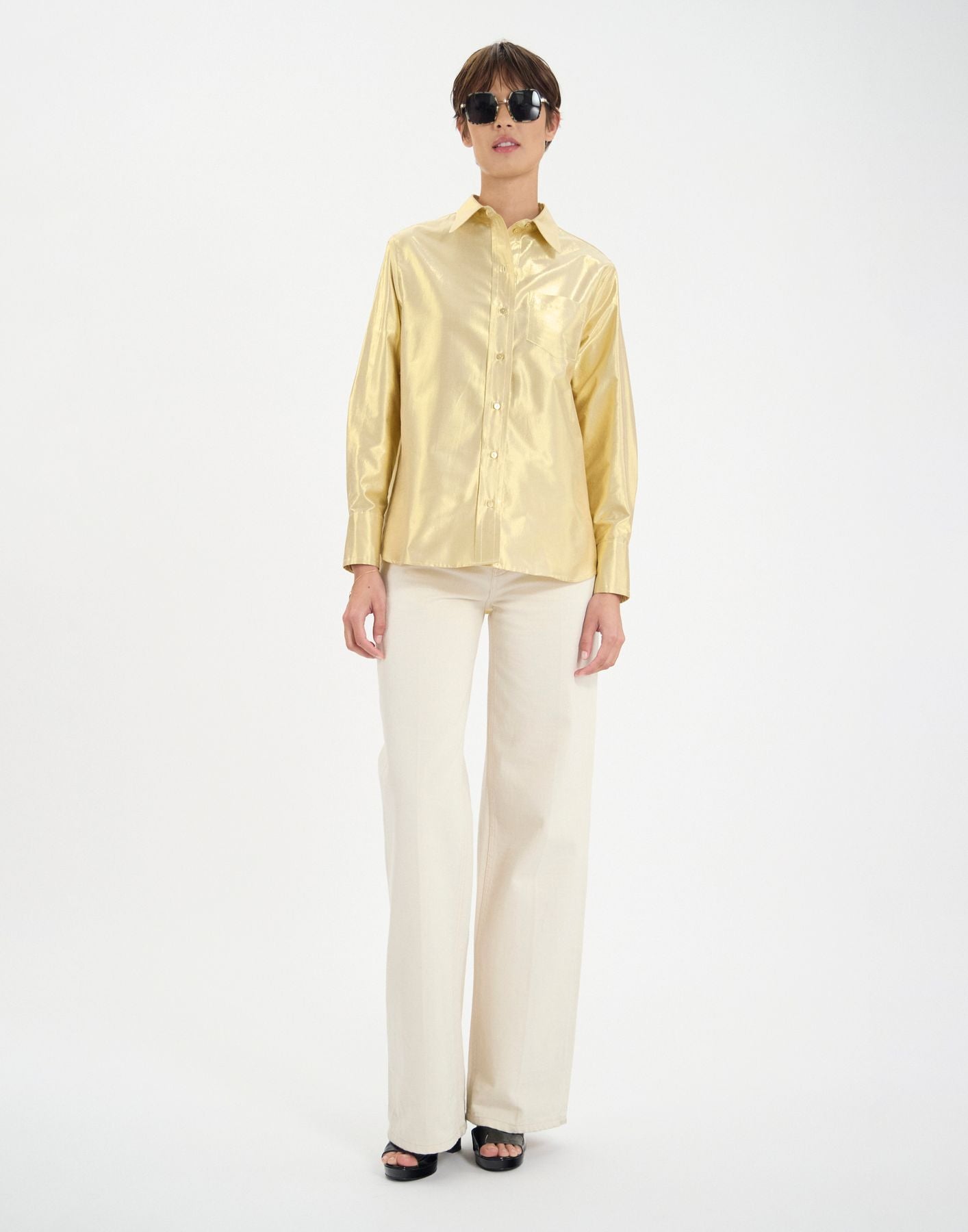 Maureen shirt in gold cotton