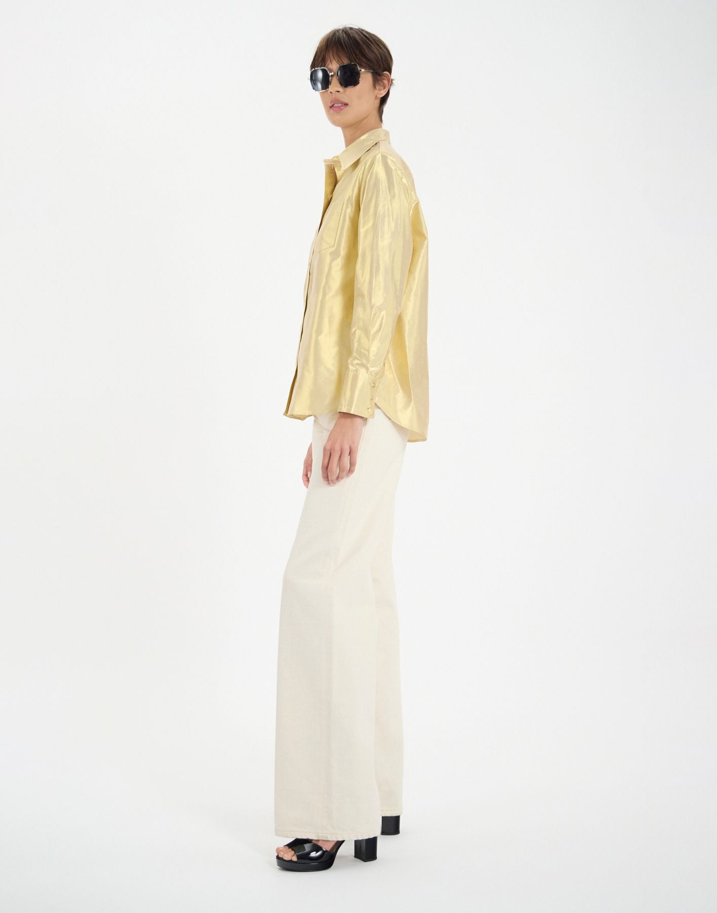 Maureen shirt in gold cotton