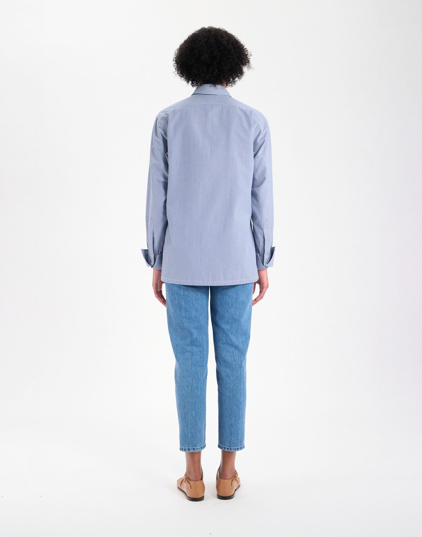 Camisa de algodón azul Nova