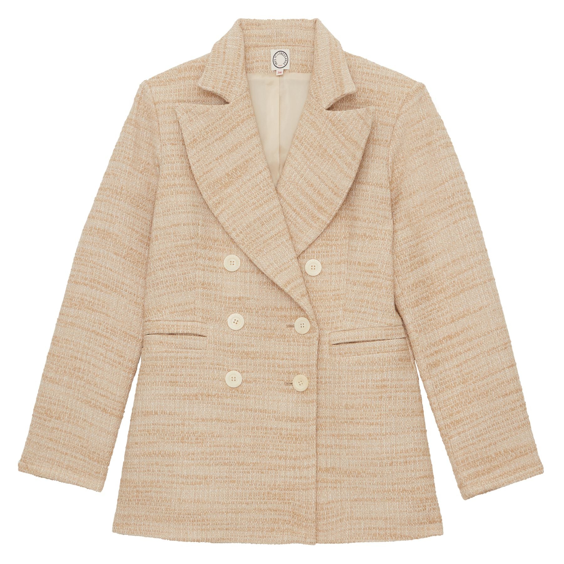 Bart-Jacke aus Baumwollgemisch sand