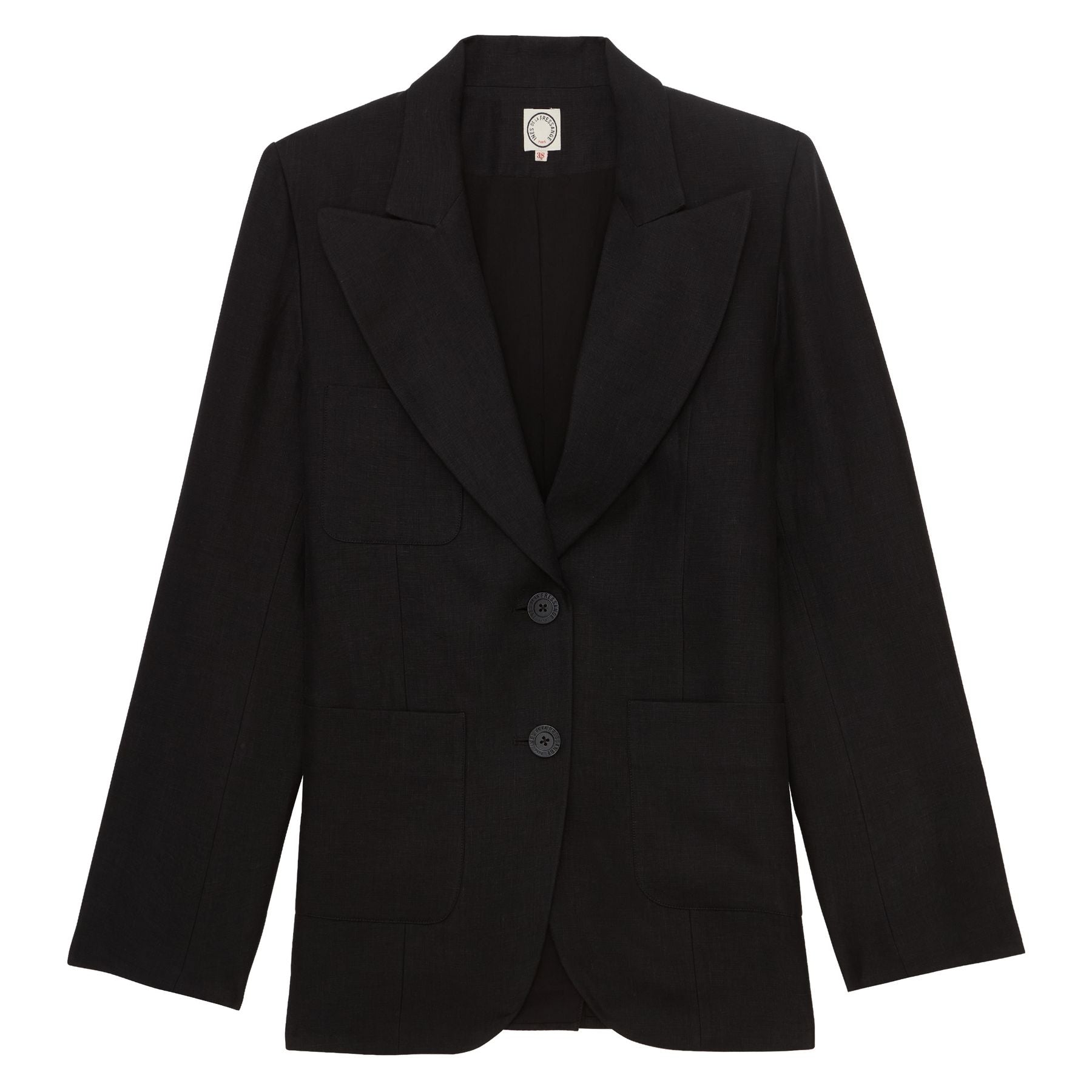 Giacca Thadée in lino nero