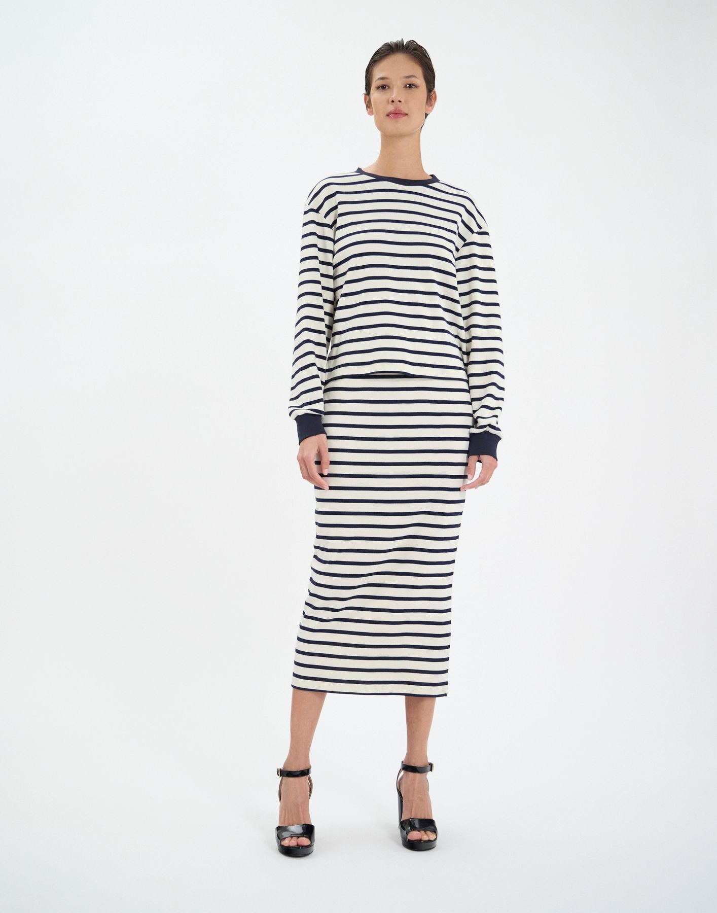 Pull Layann en coton marine