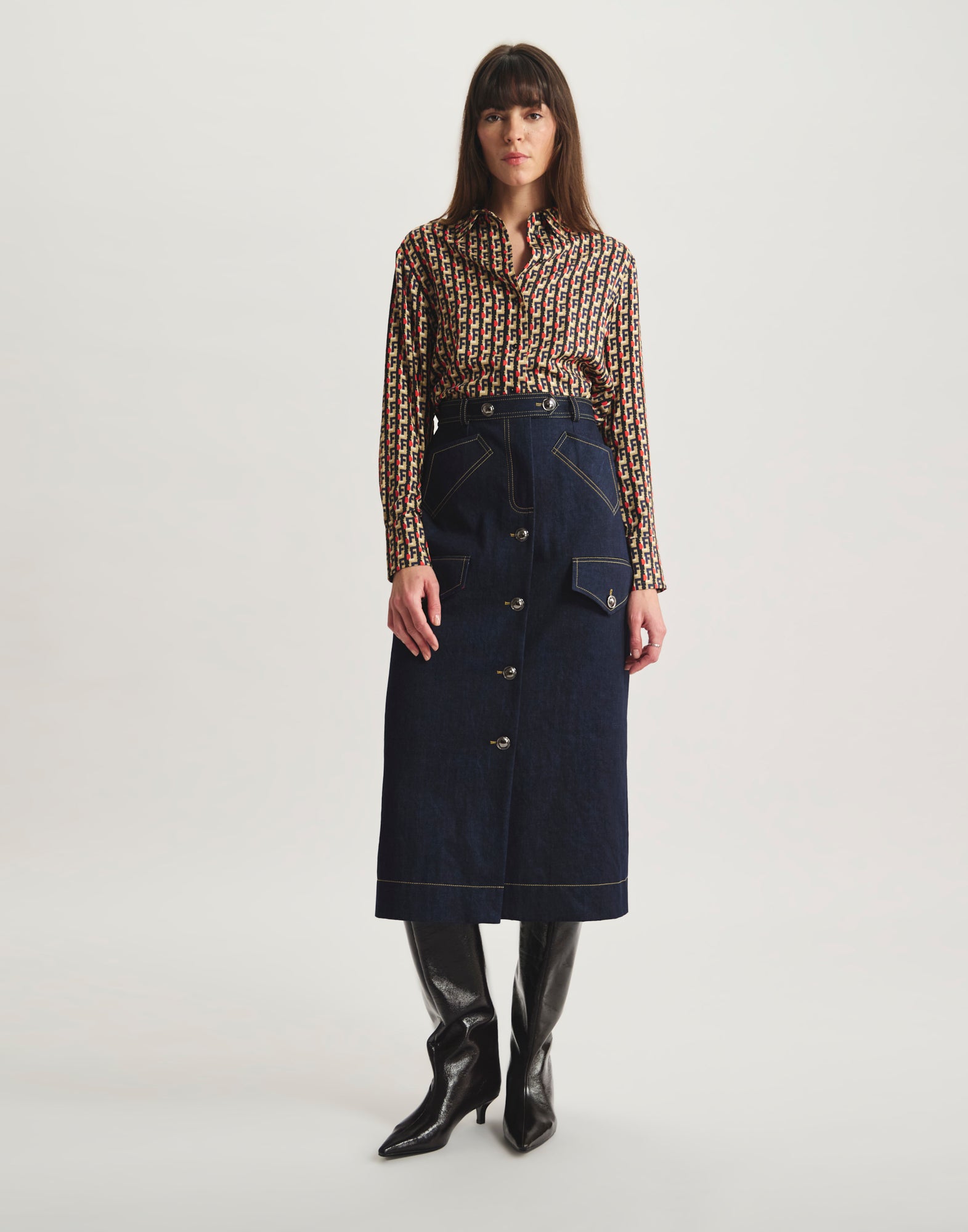 Jupe longue Eral en coton