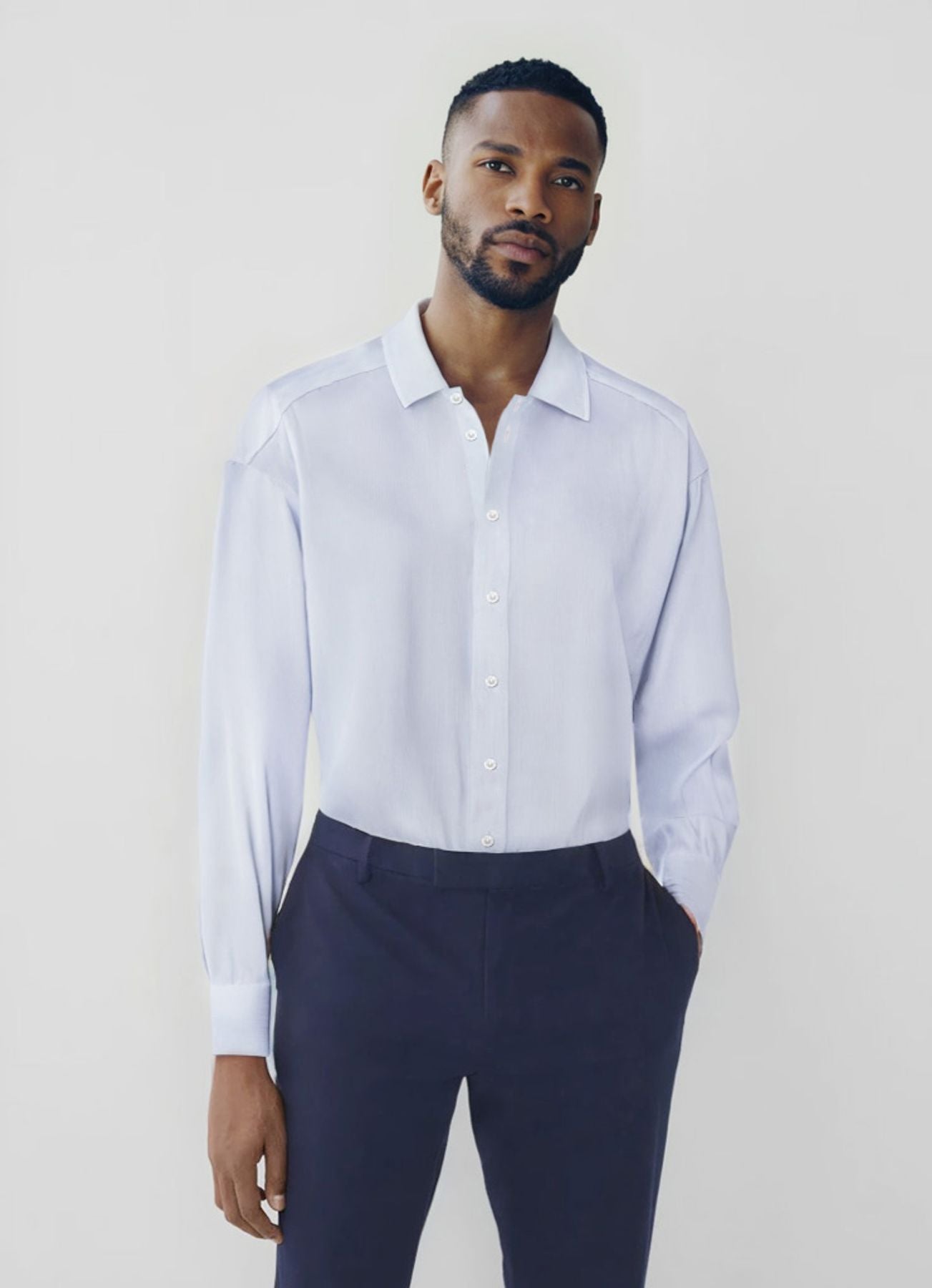Camicia Olivier azzurra da uomo