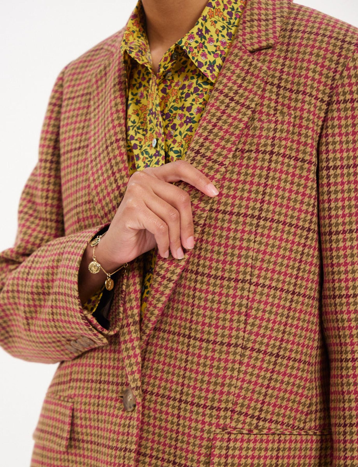 Camicia di lana con pata de gallo Bruna
