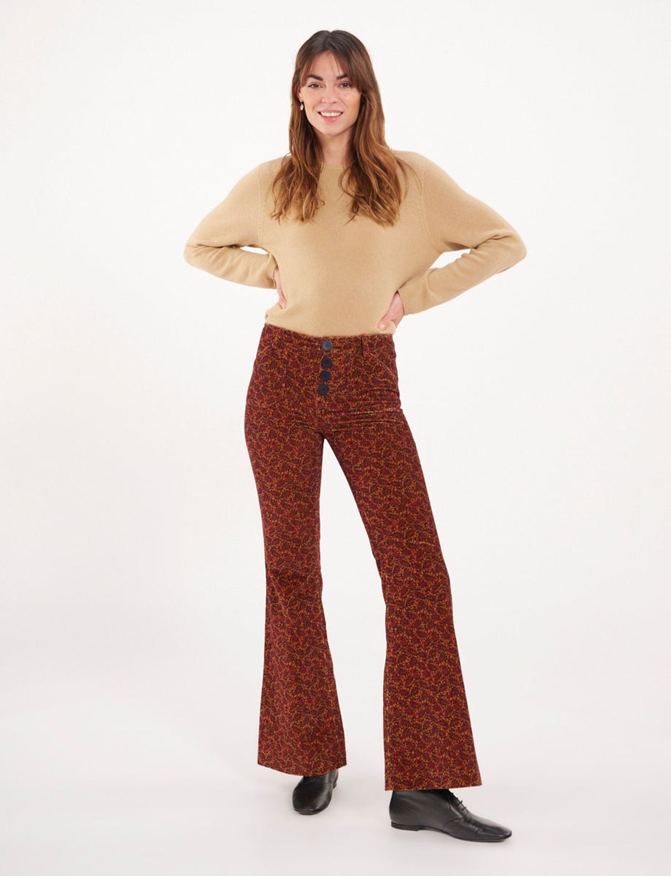 Pantalone Charlotte con estampado óxido