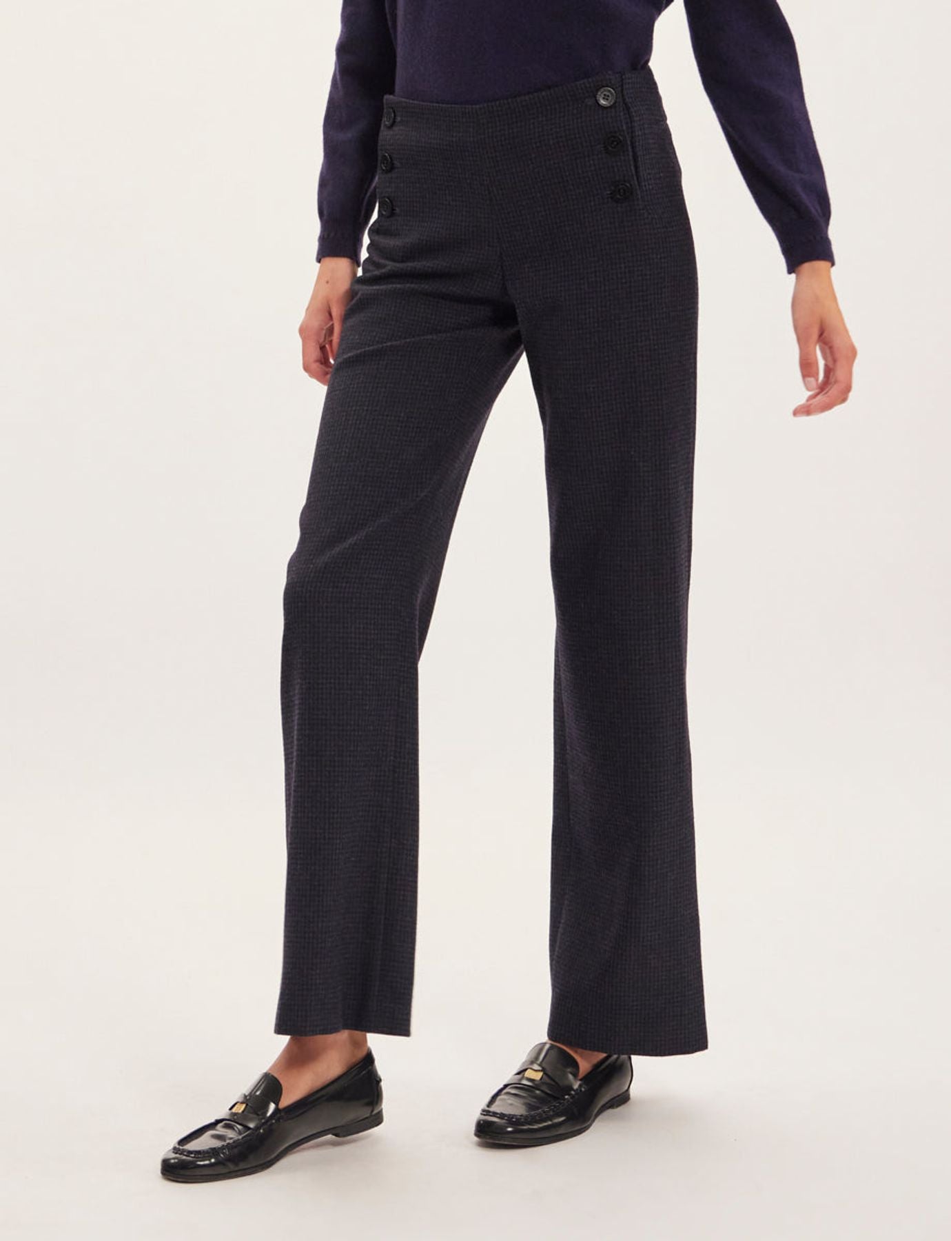 Pantaloni Gabriel blu e neri