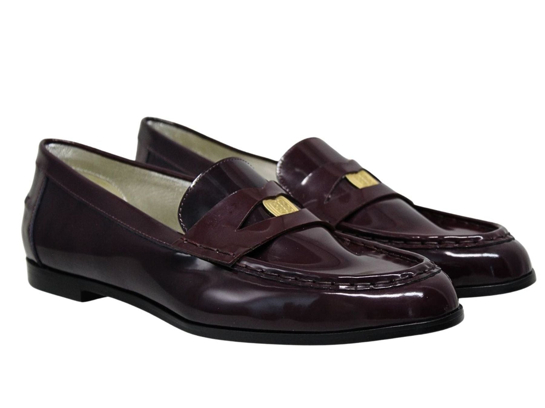 Scarpe Elvire di pelle di lisa, colorate, con cappuccio
