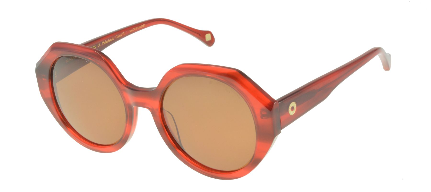 Occhiali da sole Ornella rosso marmorizzato
