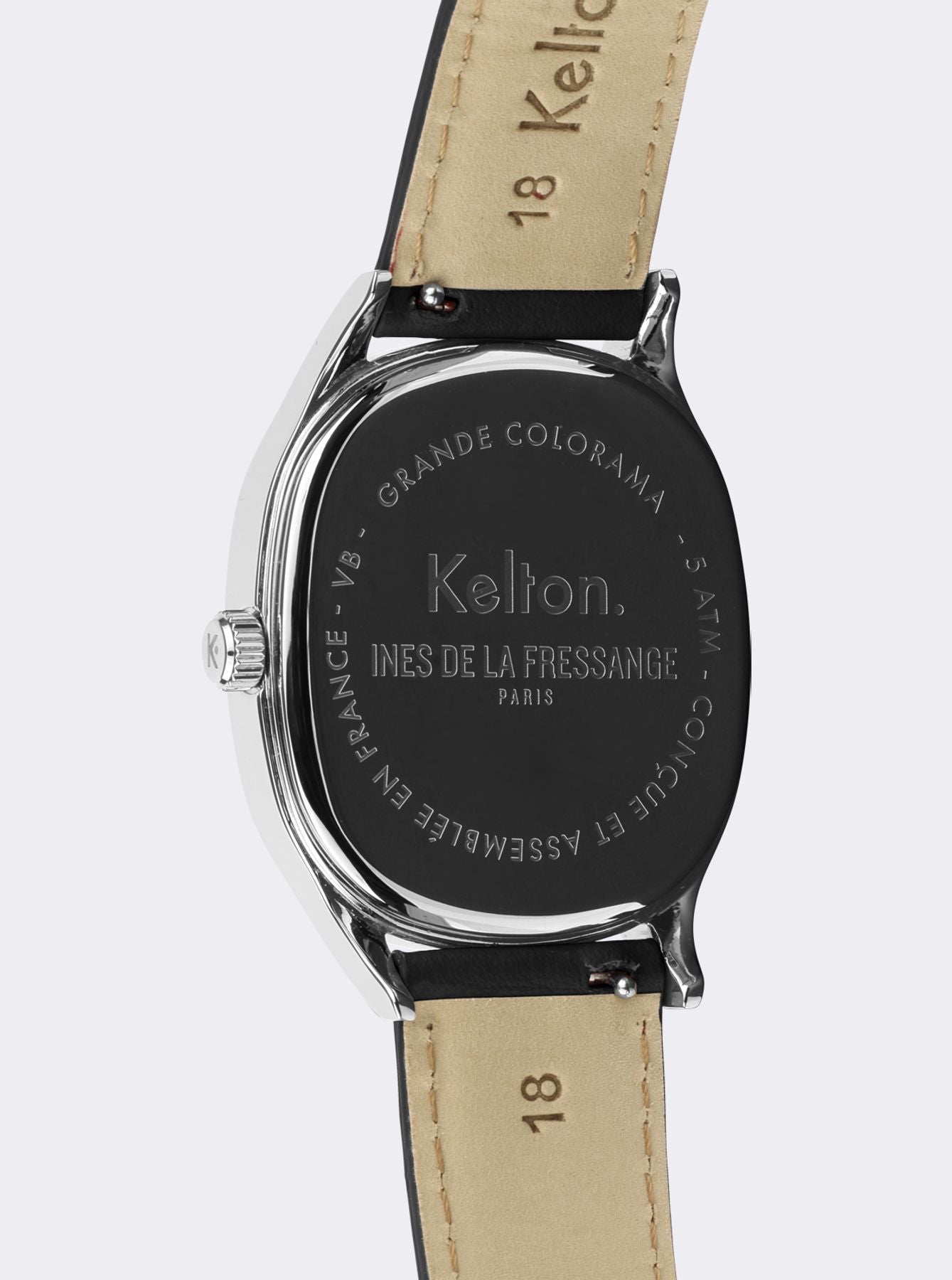 Ines de la Fressange Grande Colorama reloj nero Kelton x Paris