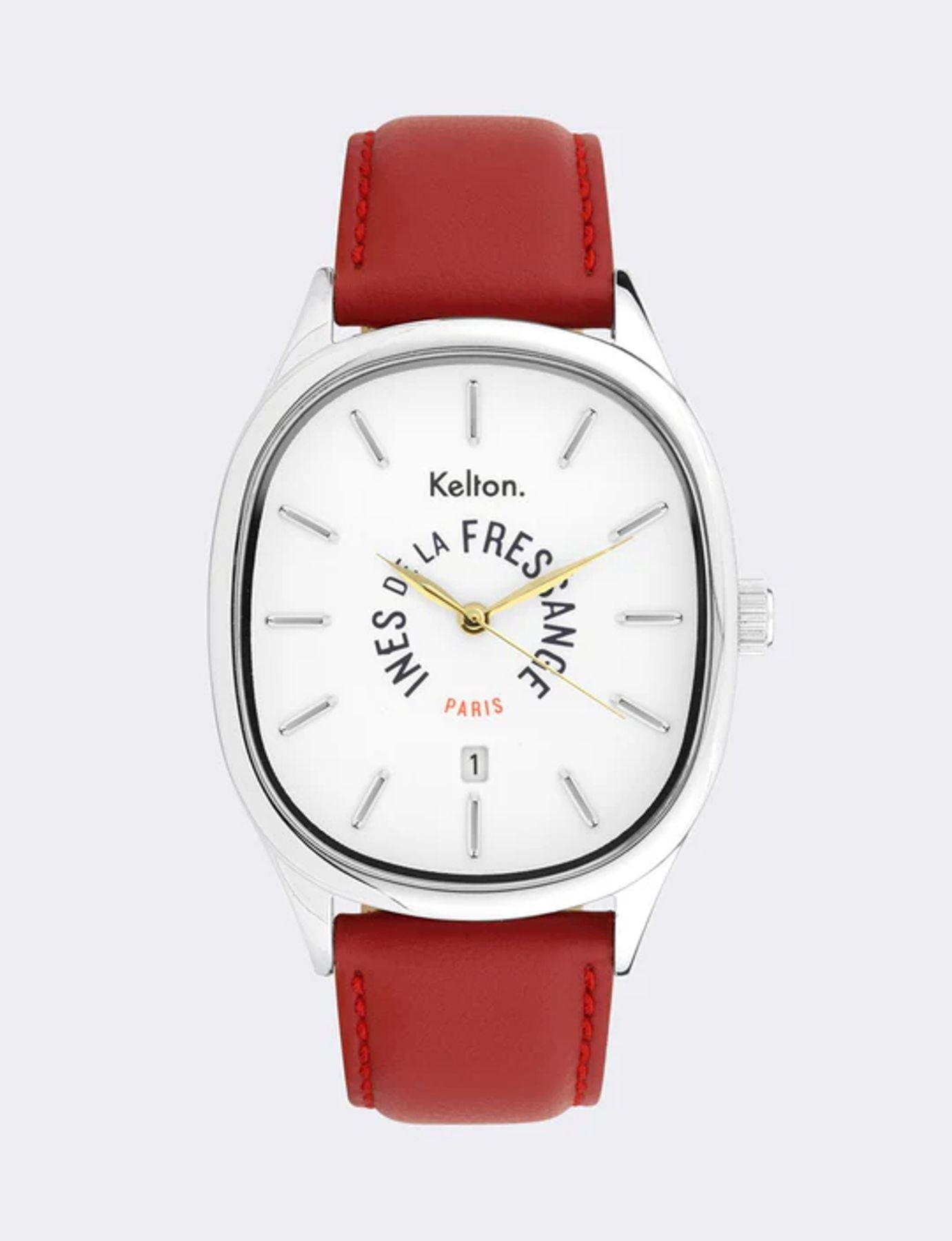 Ines de la Fressange Grande Colorama reloj rojo Kelton x Paris