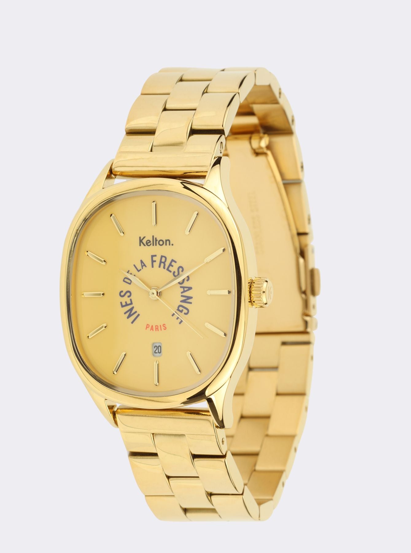 Ines de la Fressange Grande Colorama reloj de oro Kelton x Paris