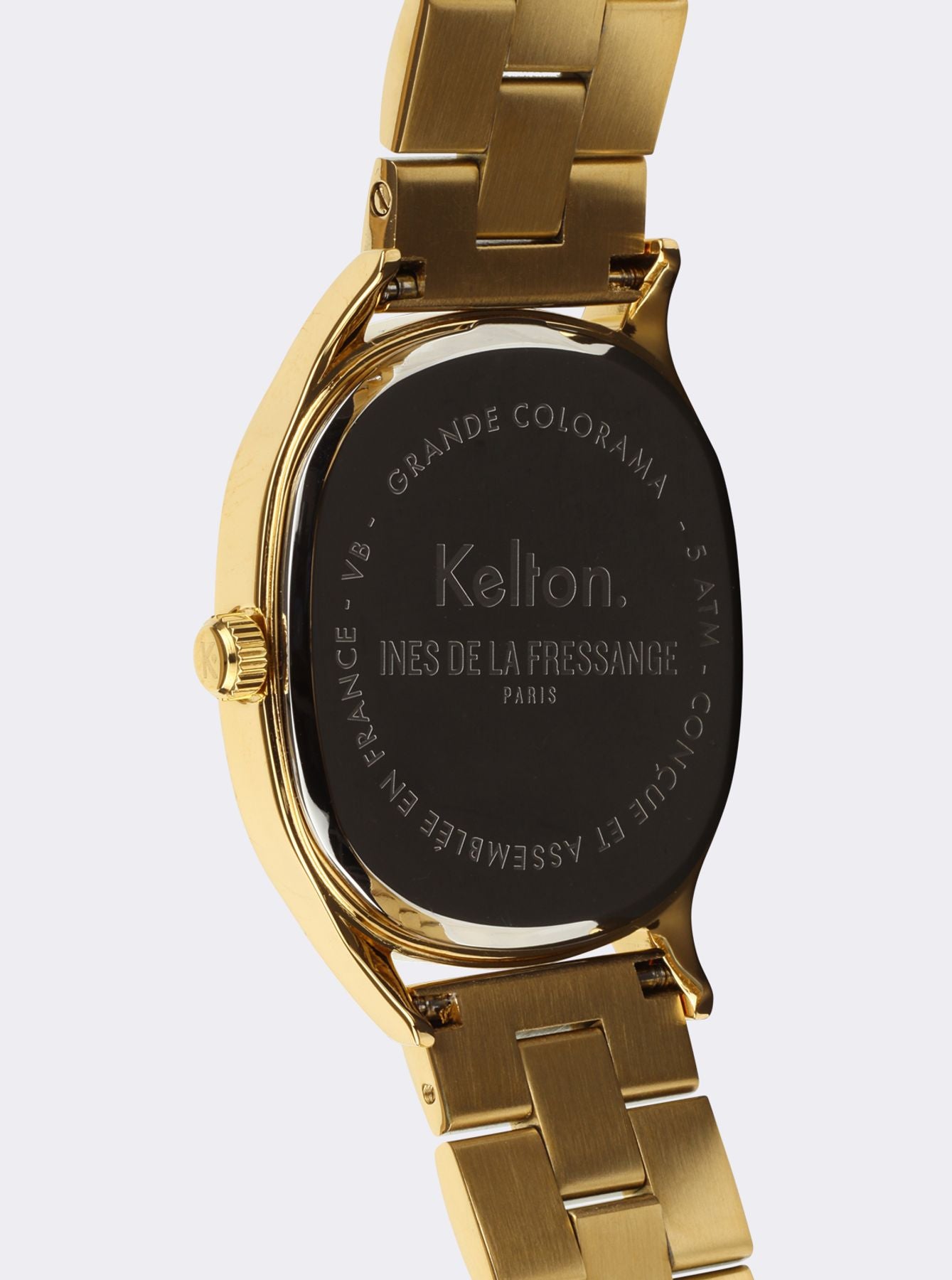 Ines de la Fressange Grande Colorama reloj de oro Kelton x Paris