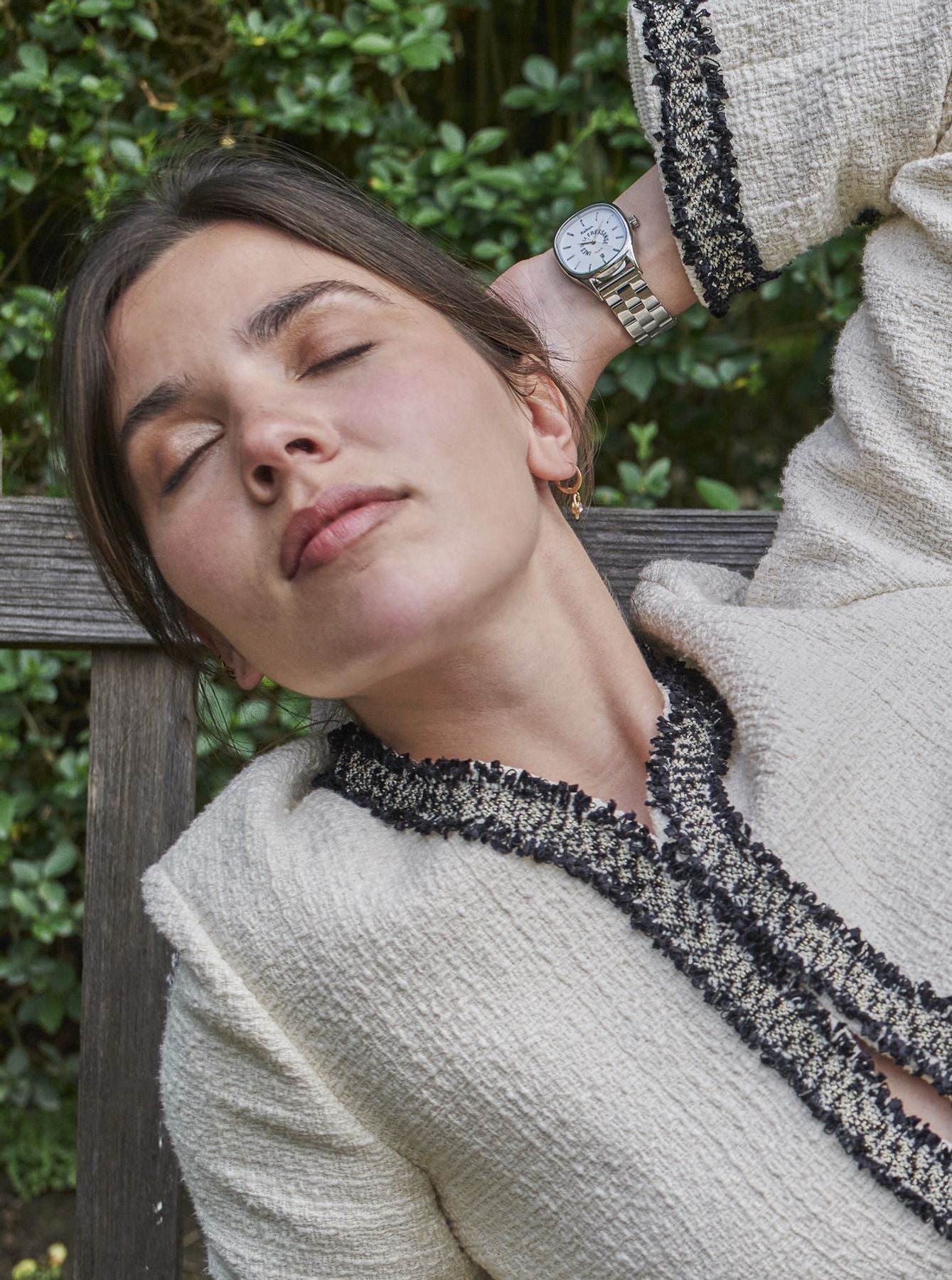 Ines de la Fressange Grande Colorama reloj de plata Kelton x París
