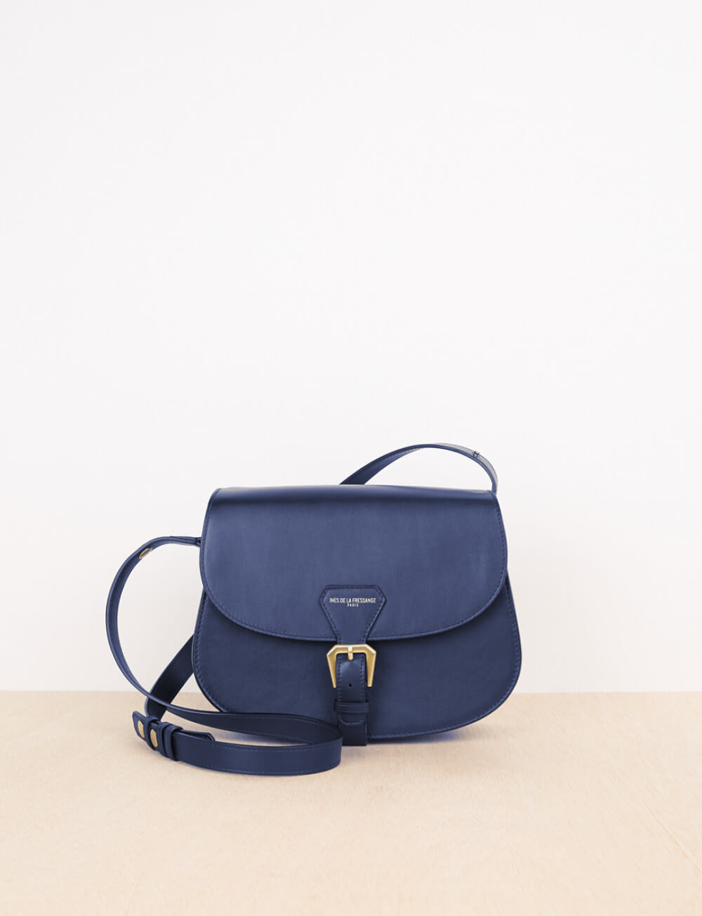Borsa Flâneur in pelle blu navy