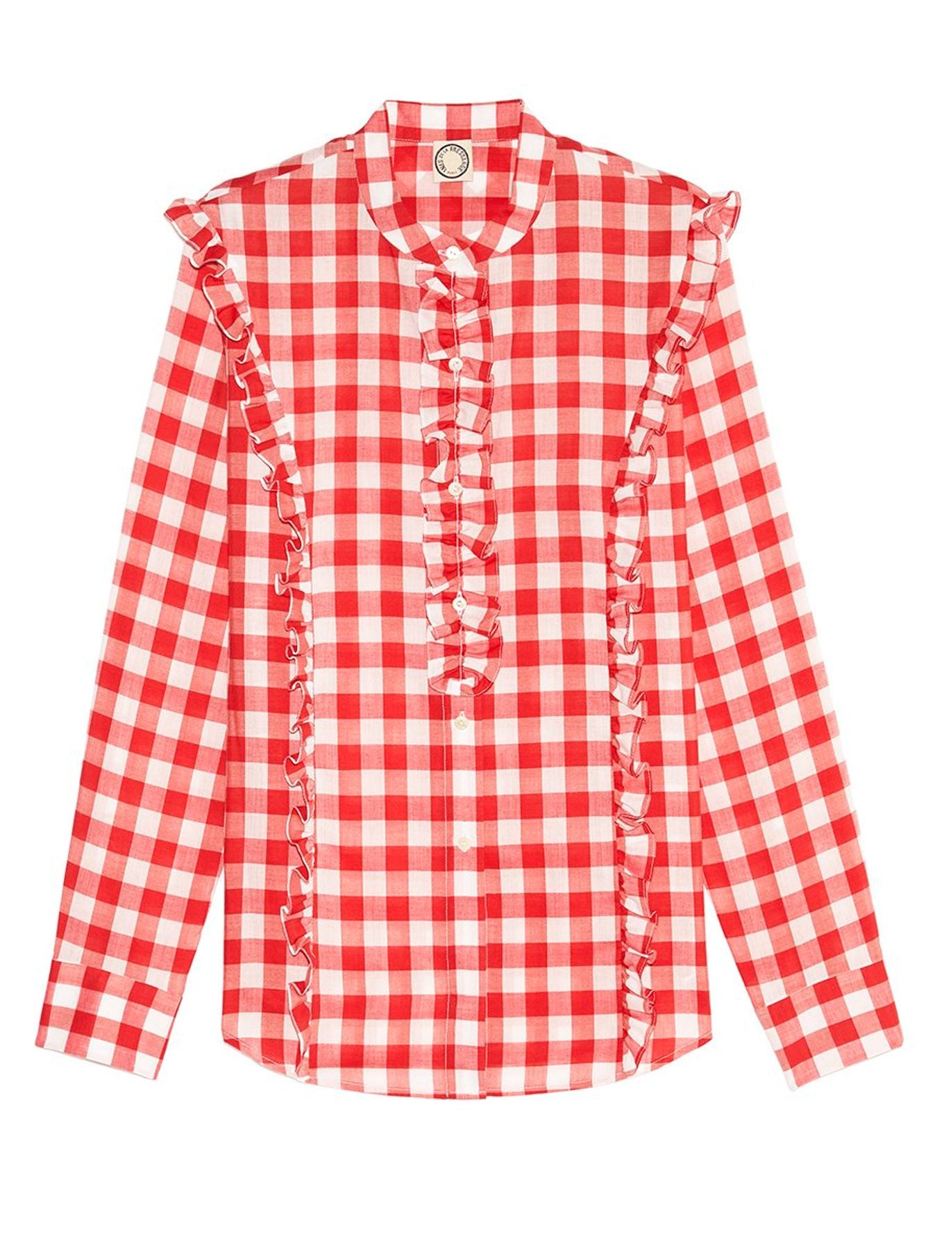 Camisa con cappuccio rosso Prairy