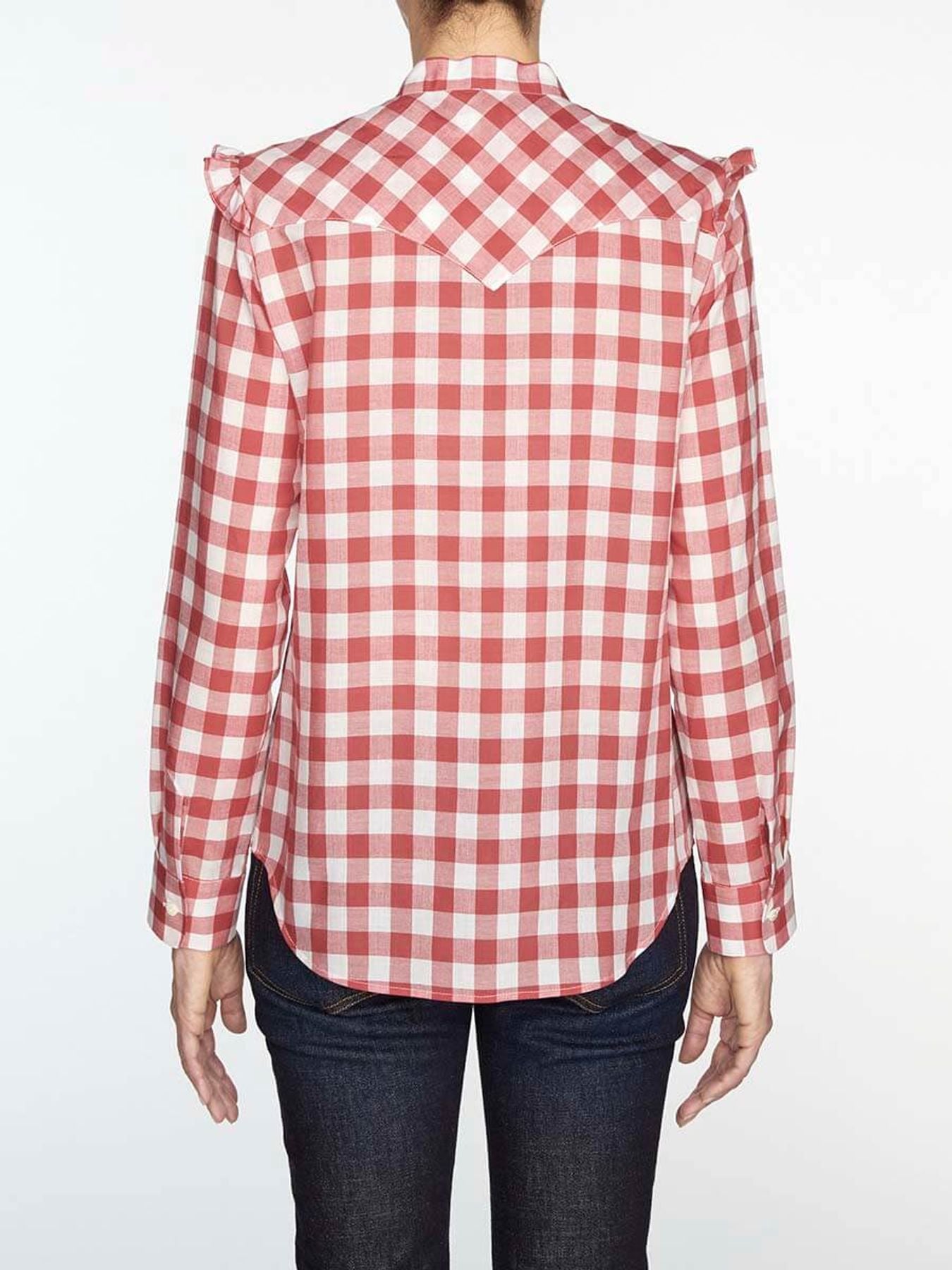 Camisa con cappuccio rosso Prairy