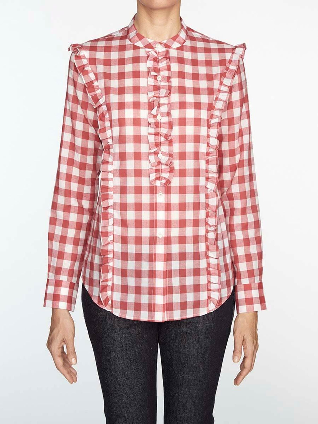 Camisa con cappuccio rosso Prairy
