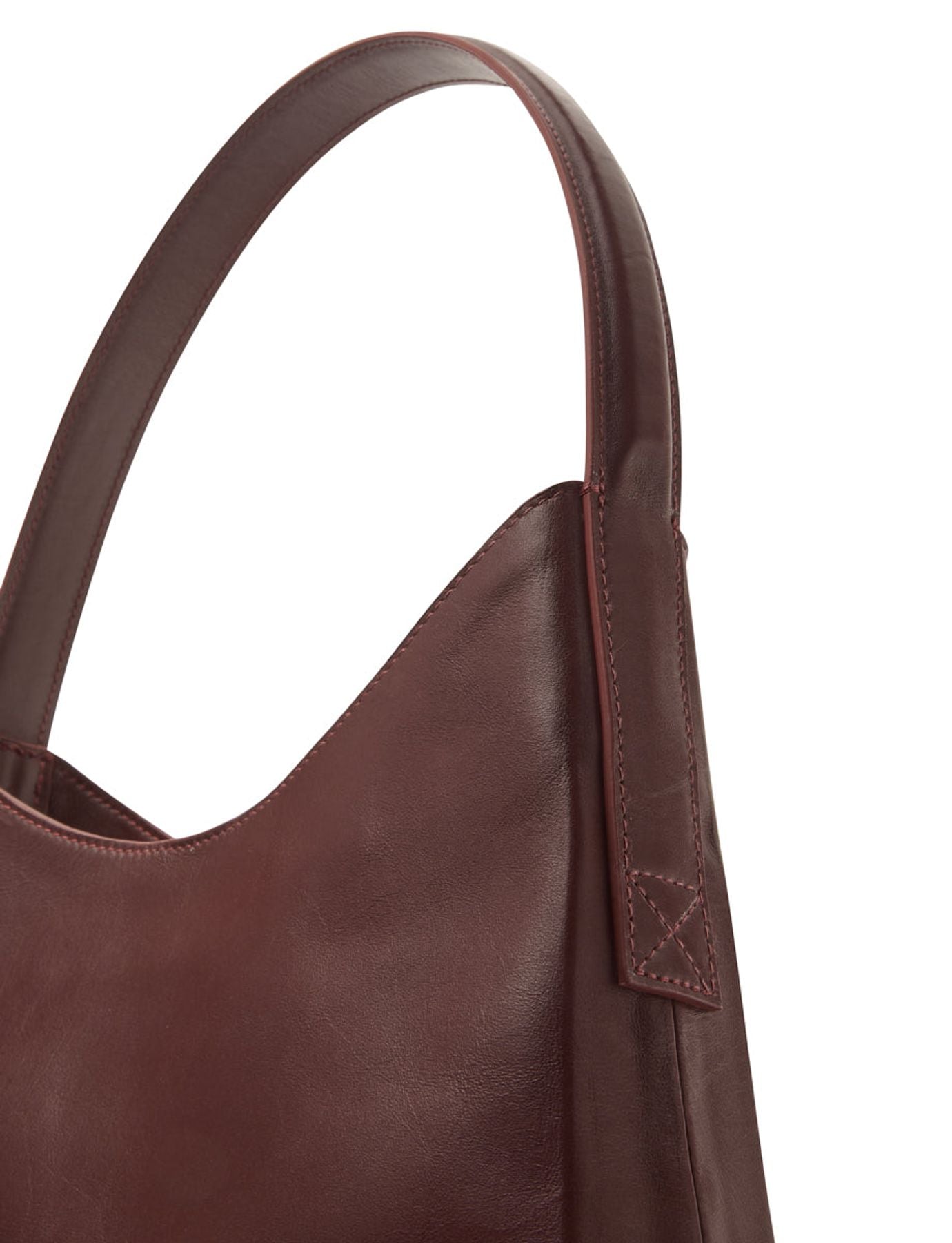 Borsa Léonore M in pelle bordeaux