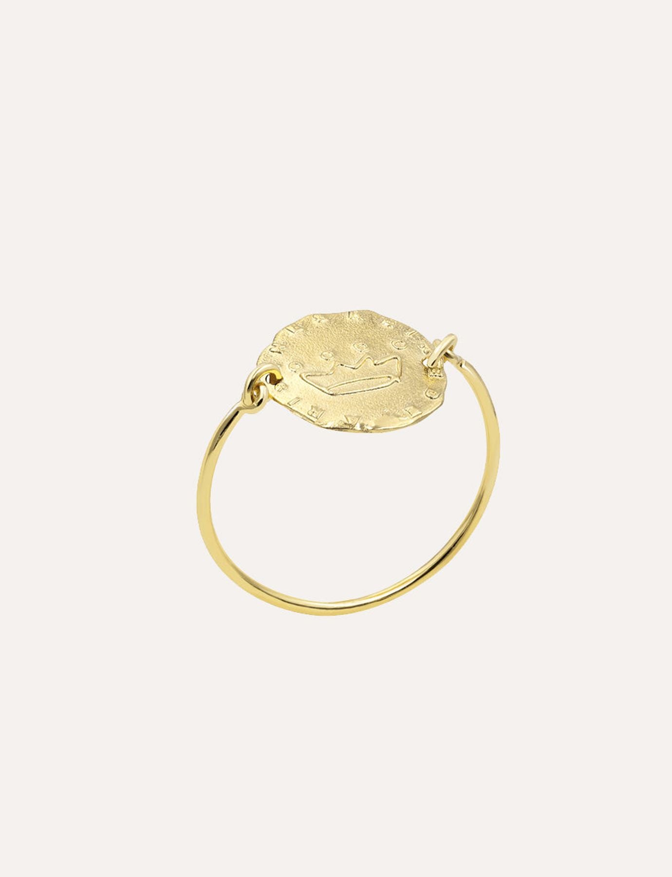 Anello Lutetia placcato oro con motivo a corona