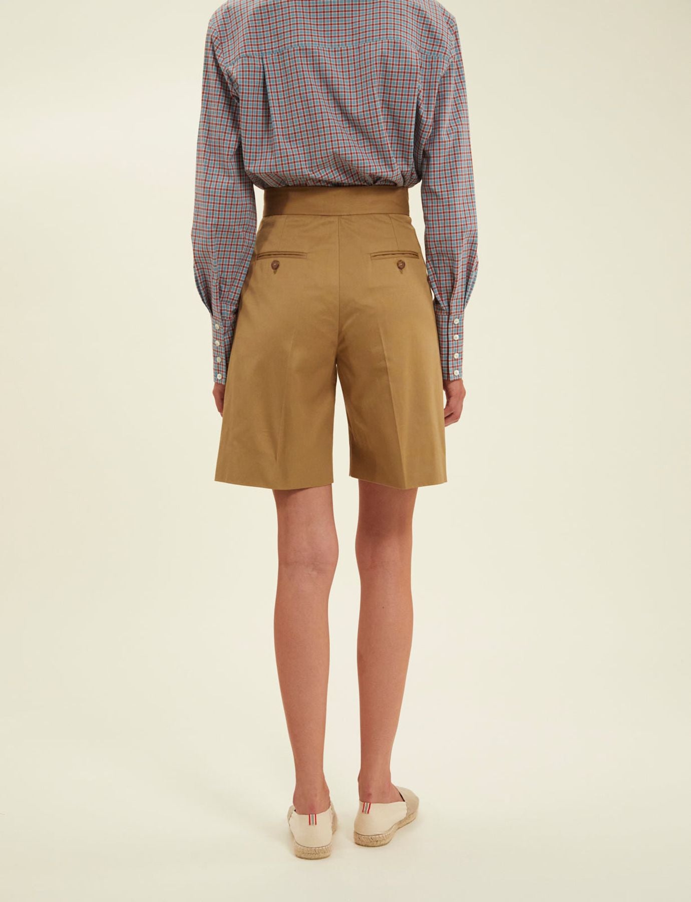 Pantaloncini kaki prugna