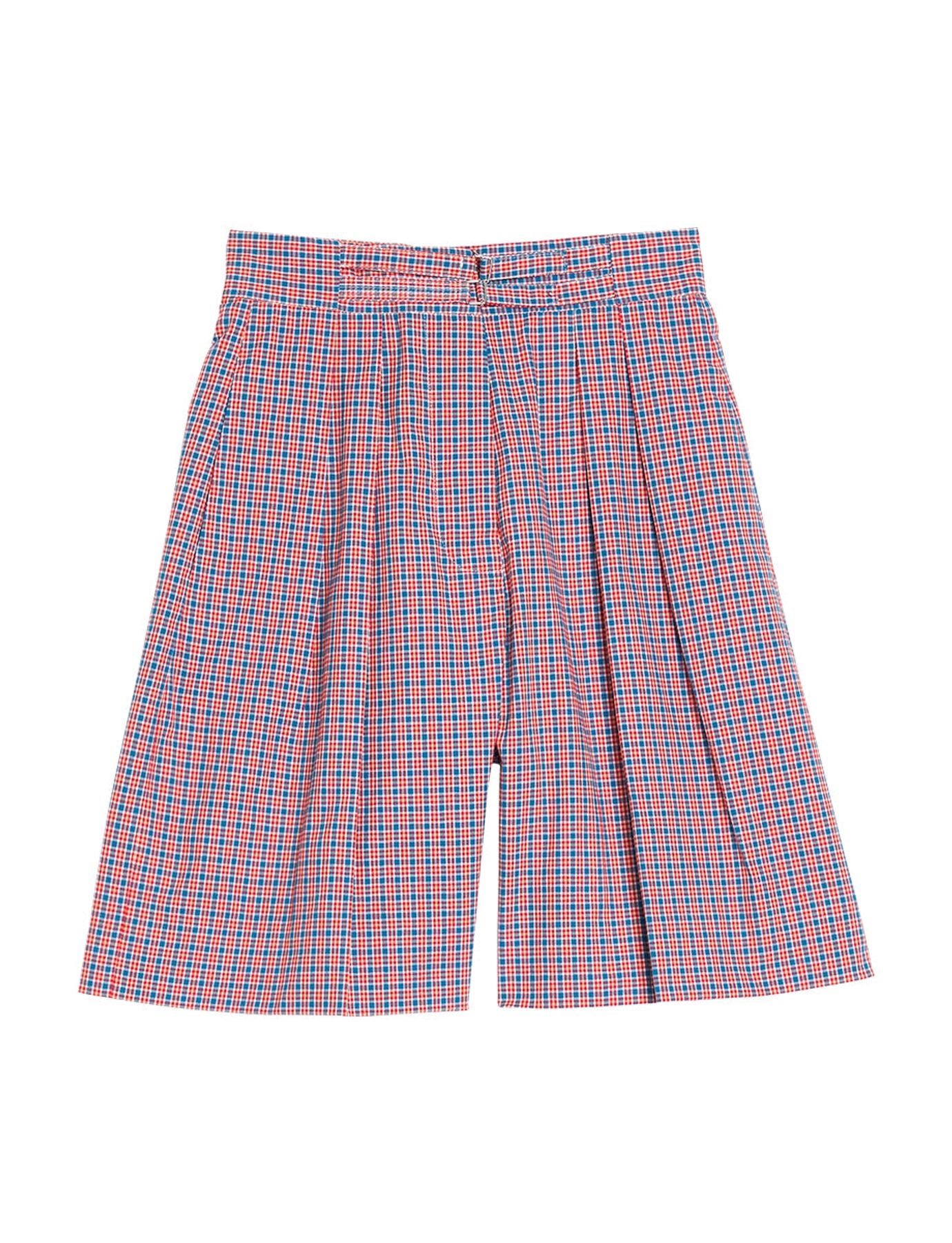 Pantaloni corti con polsini rossi