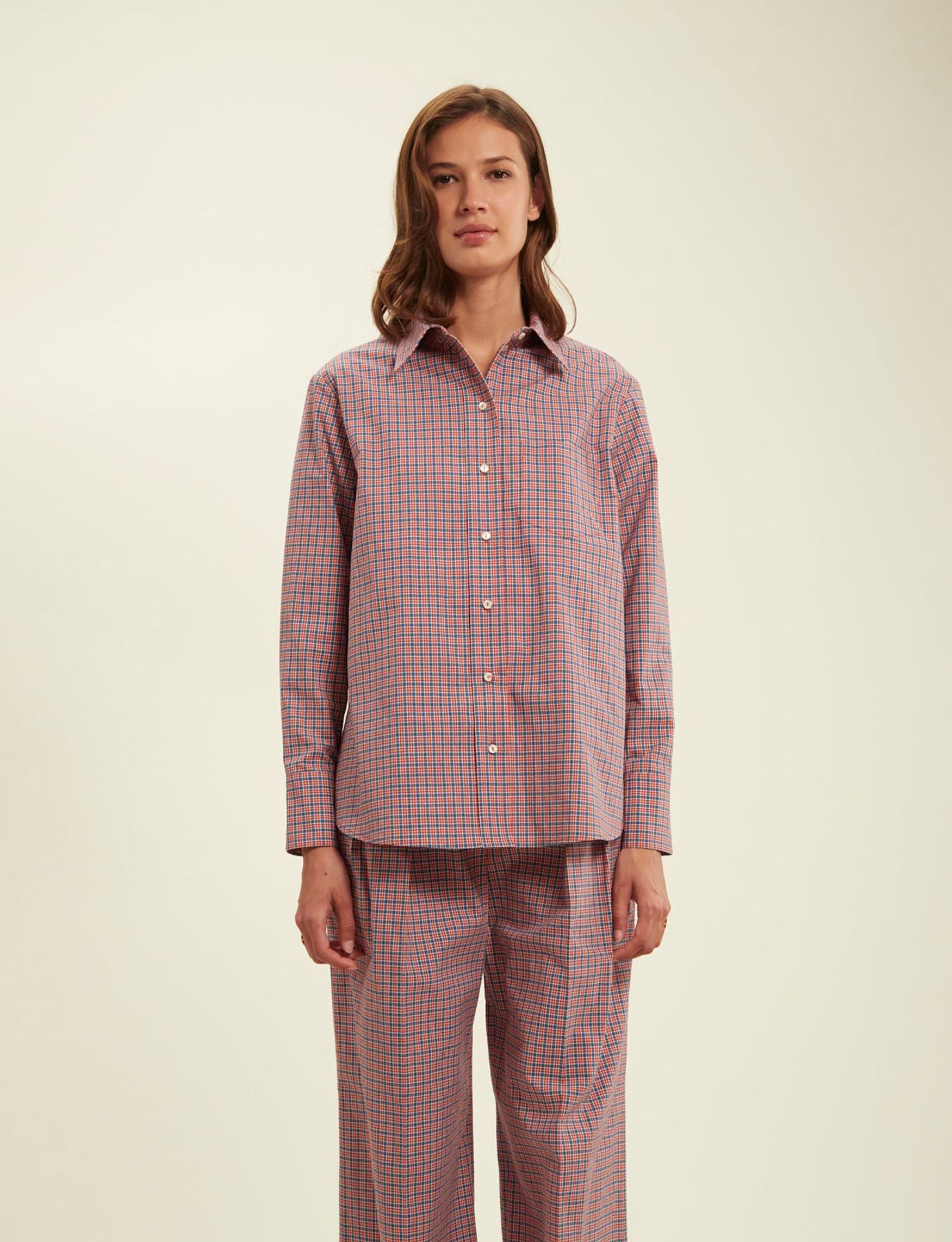 Camisa de cuadros rojos Maureen