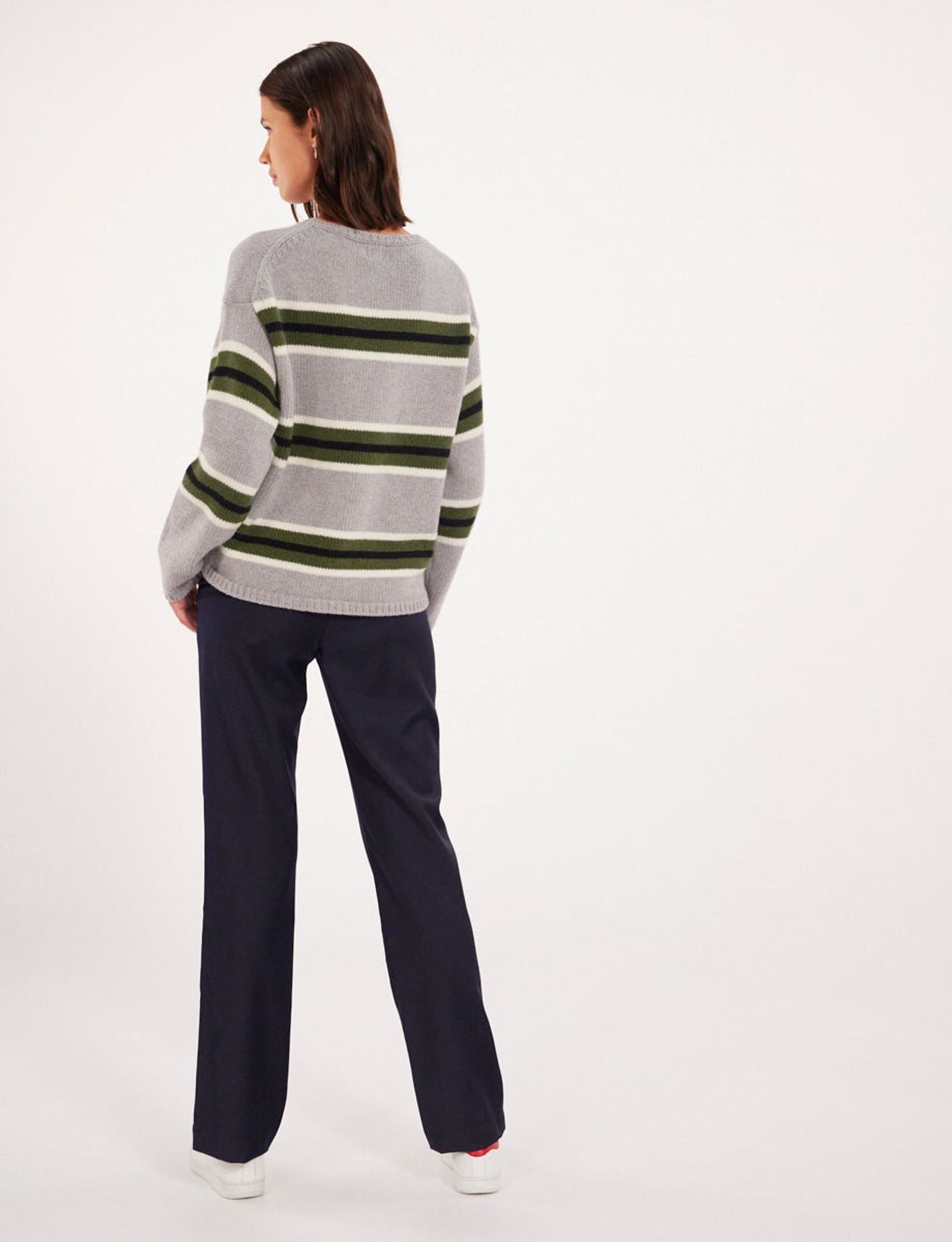 Maglia Elina in lana grigio/verde