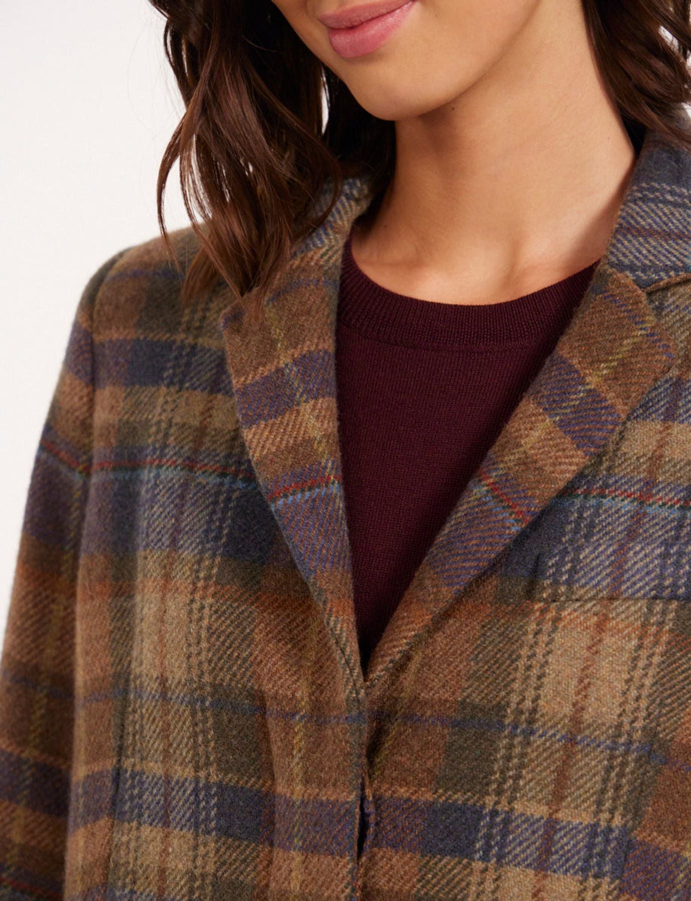 Cappotto Franck a quadri color kaki