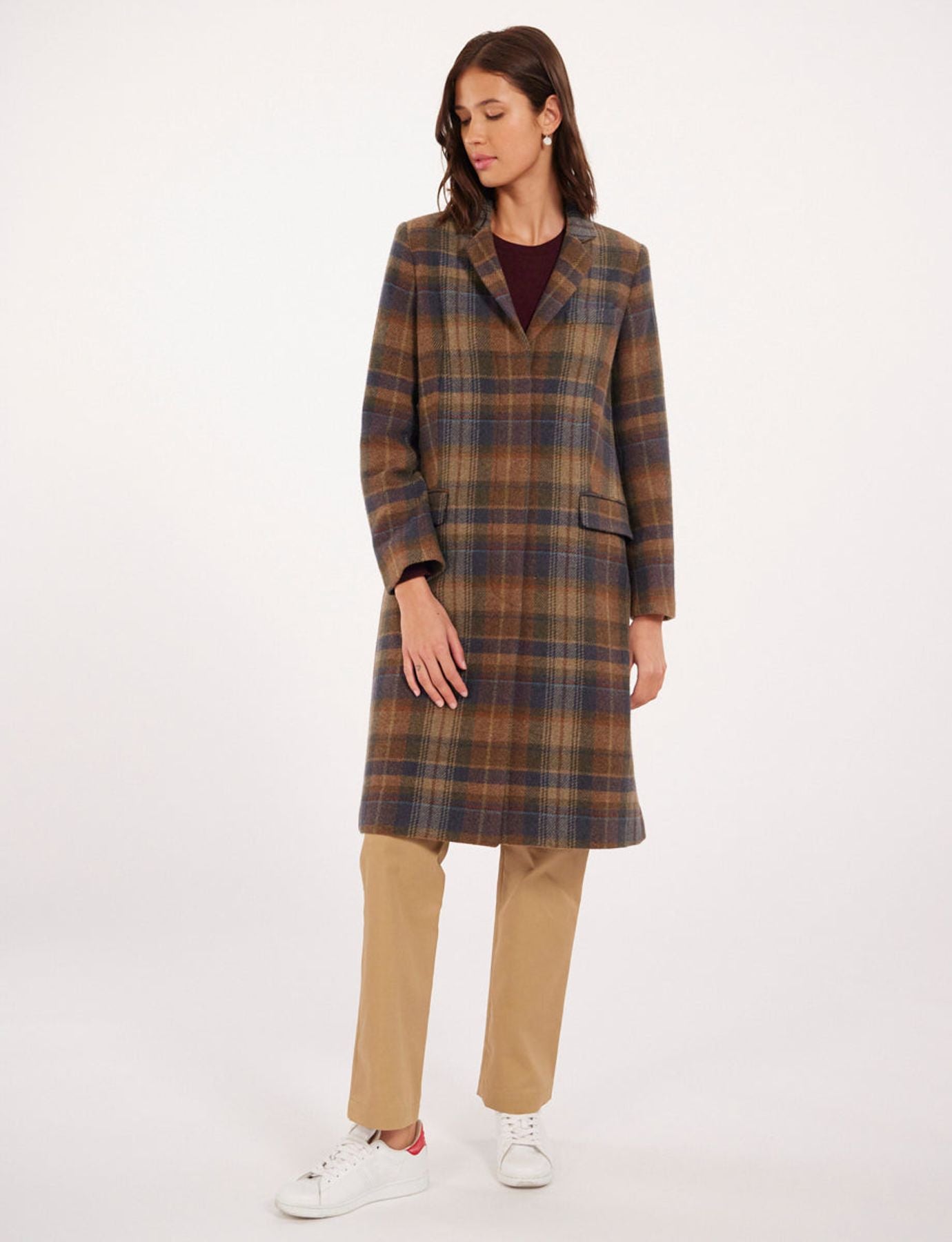 Cappotto Franck a quadri color kaki