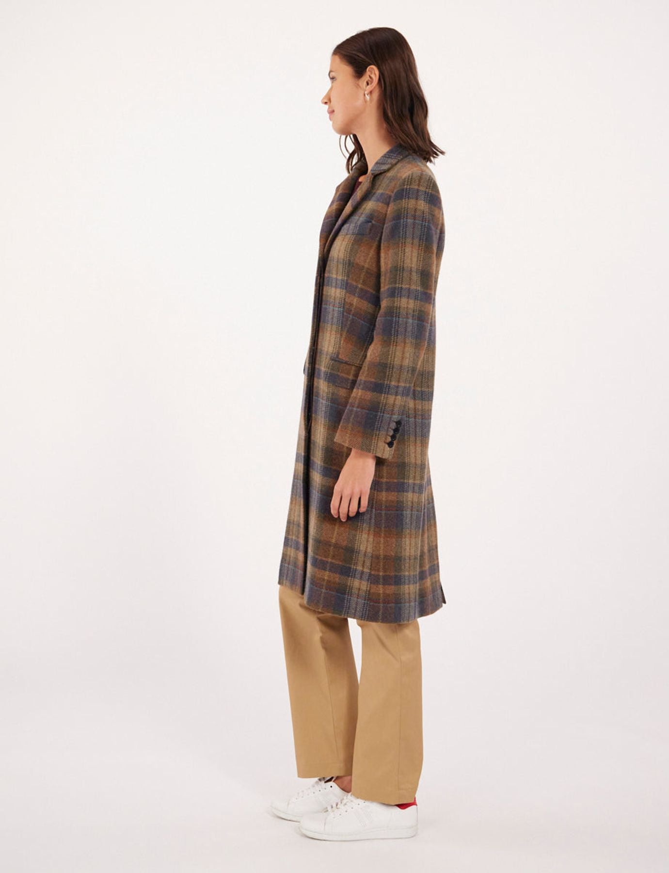 Cappotto Franck a quadri color kaki