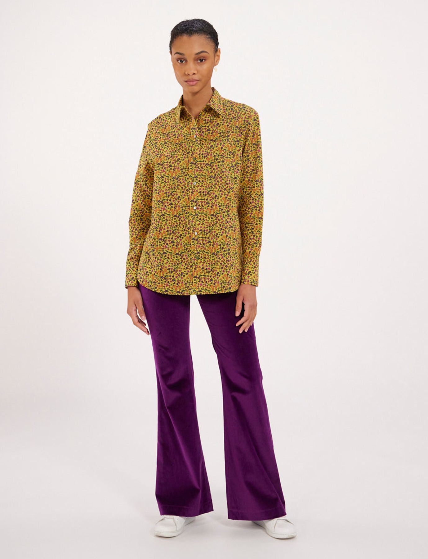 Camicia floreale gialla Maureen