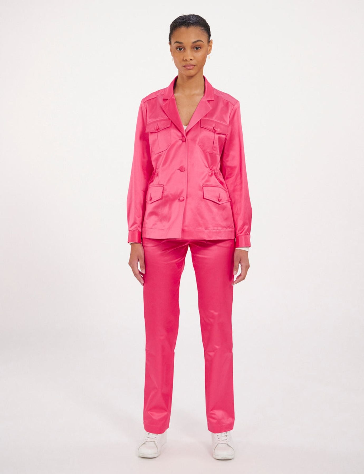 Giacca Flipper in raso rosa