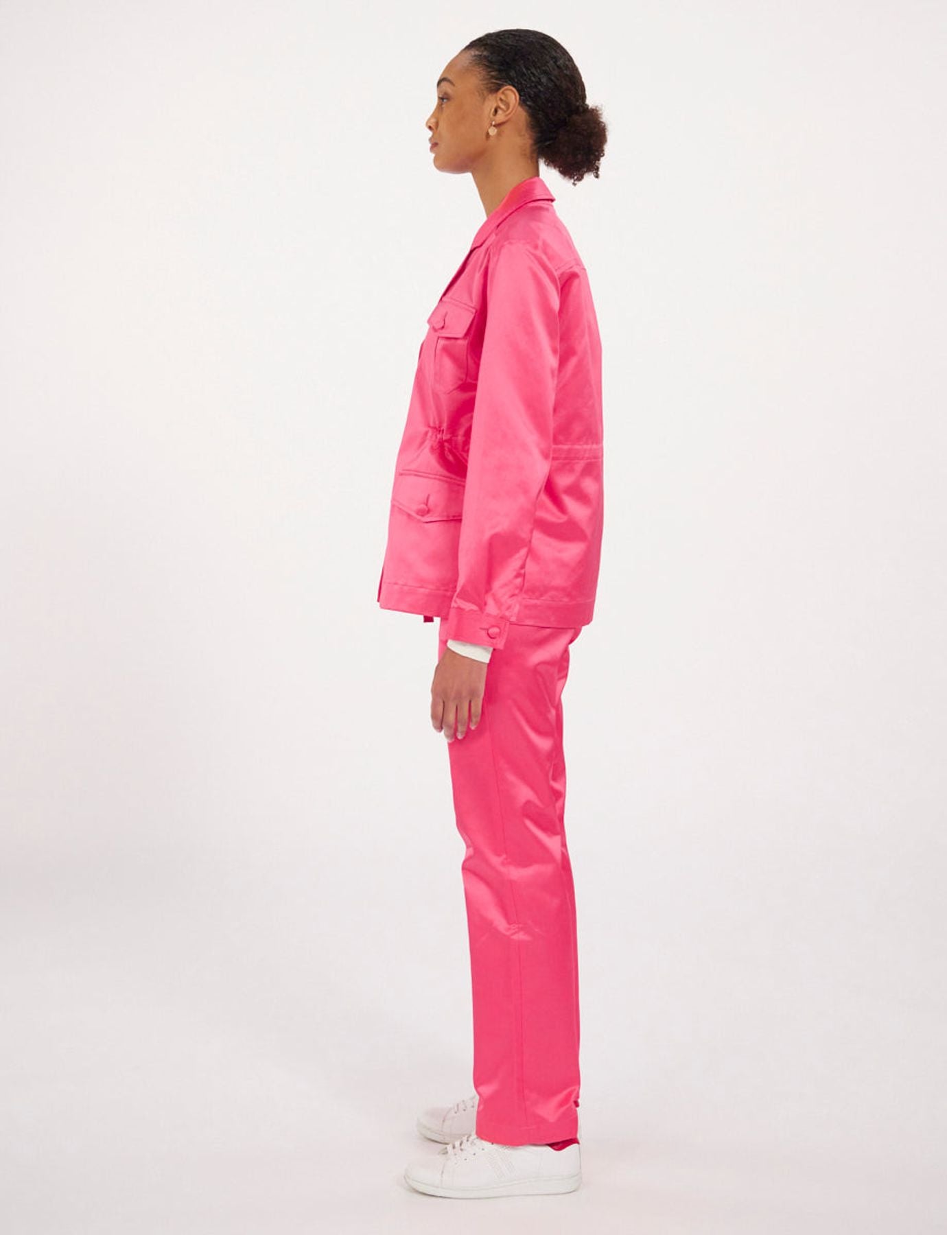 Giacca Flipper in raso rosa