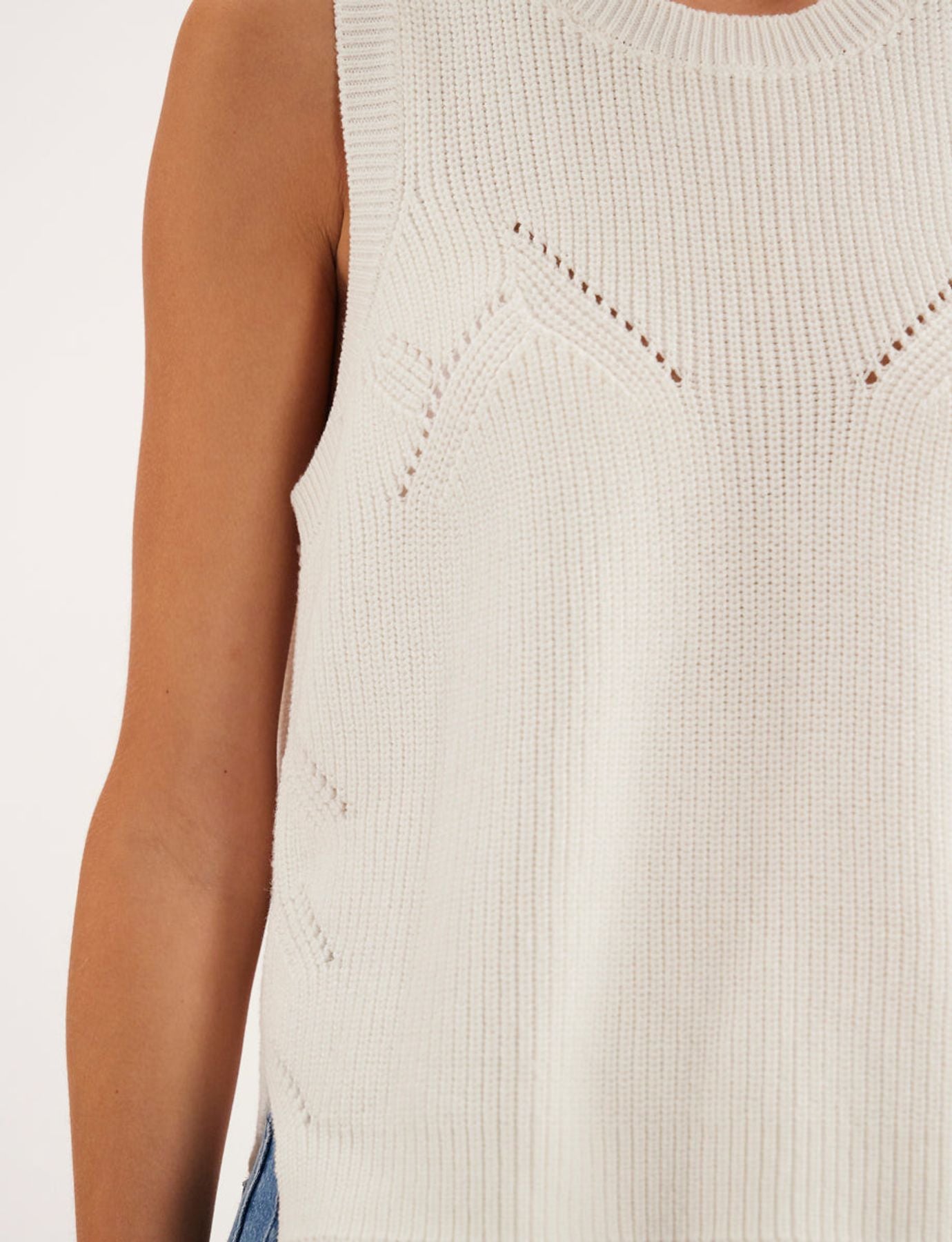 Maglia senza mangas Agatha crudo