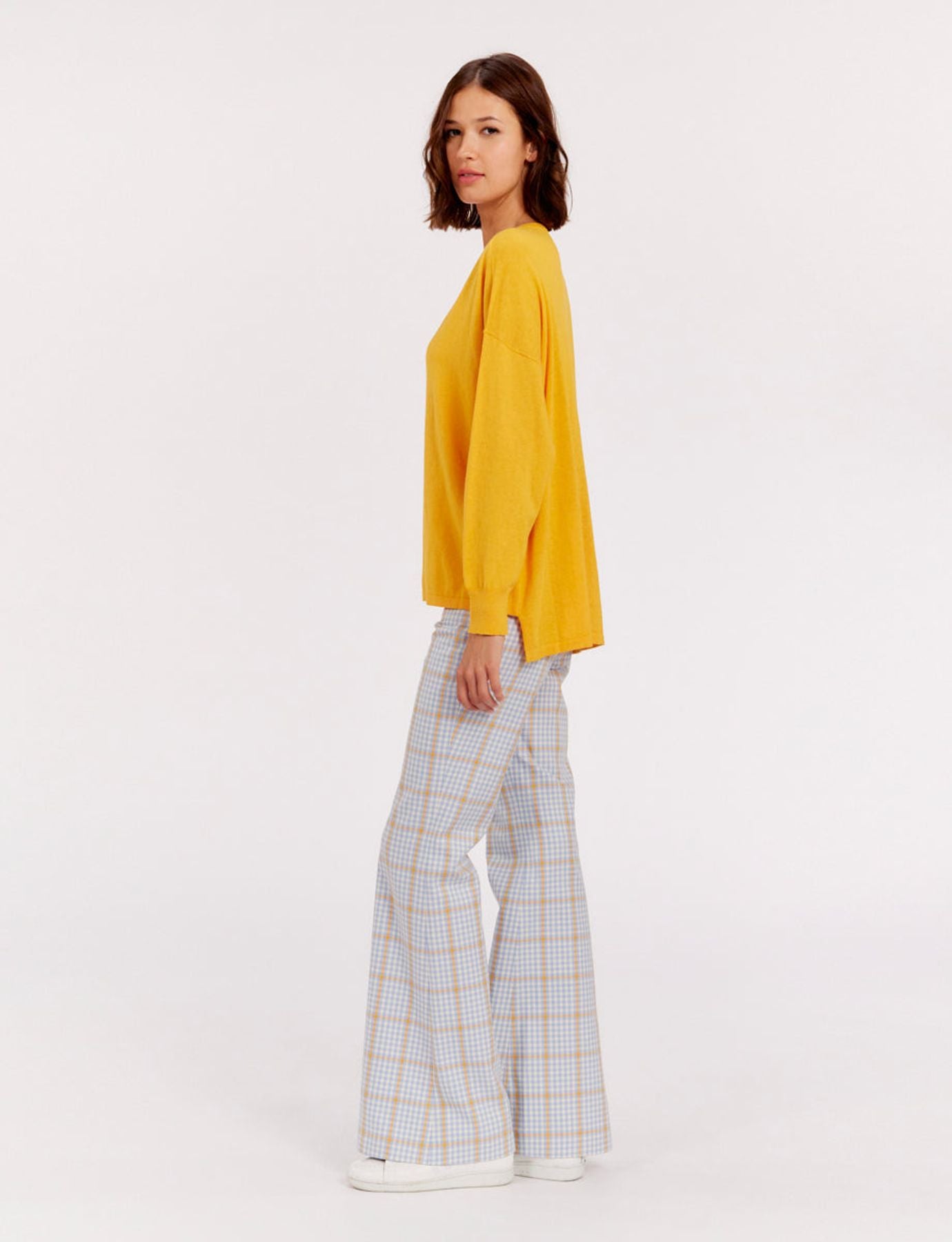 Maglia di cachemire amarillo con cuello a V Anton
