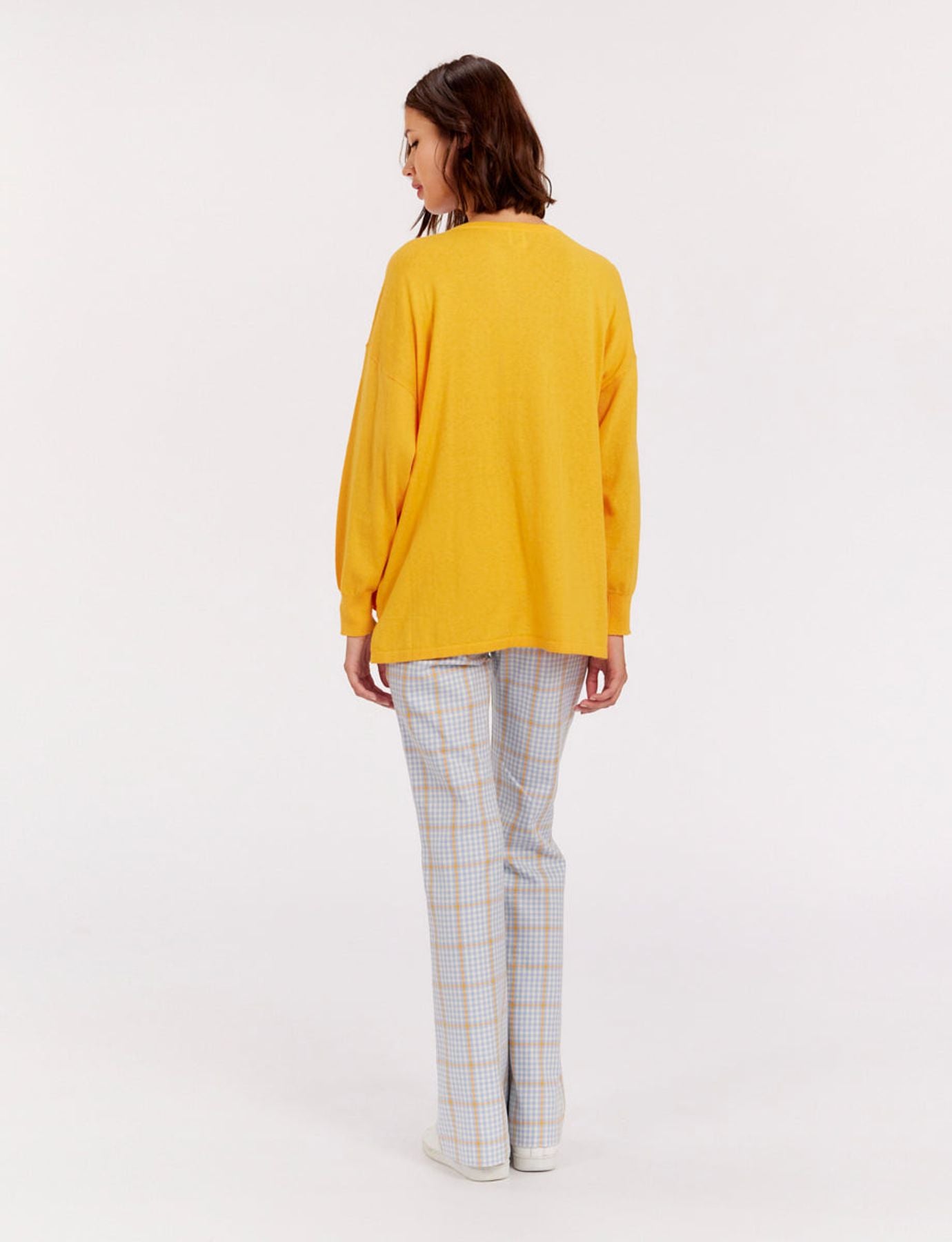 Maglia di cachemire amarillo con cuello a V Anton